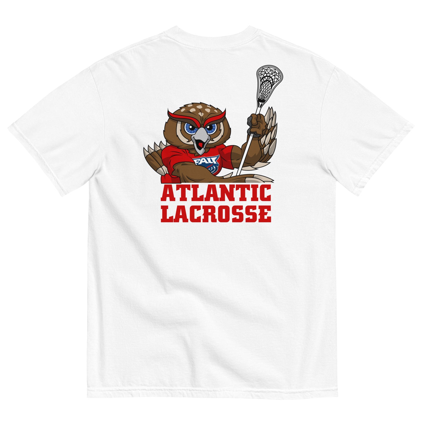 Adult FAU Lacrosse Comfort Colors T-Shirt | Open Owlsley
