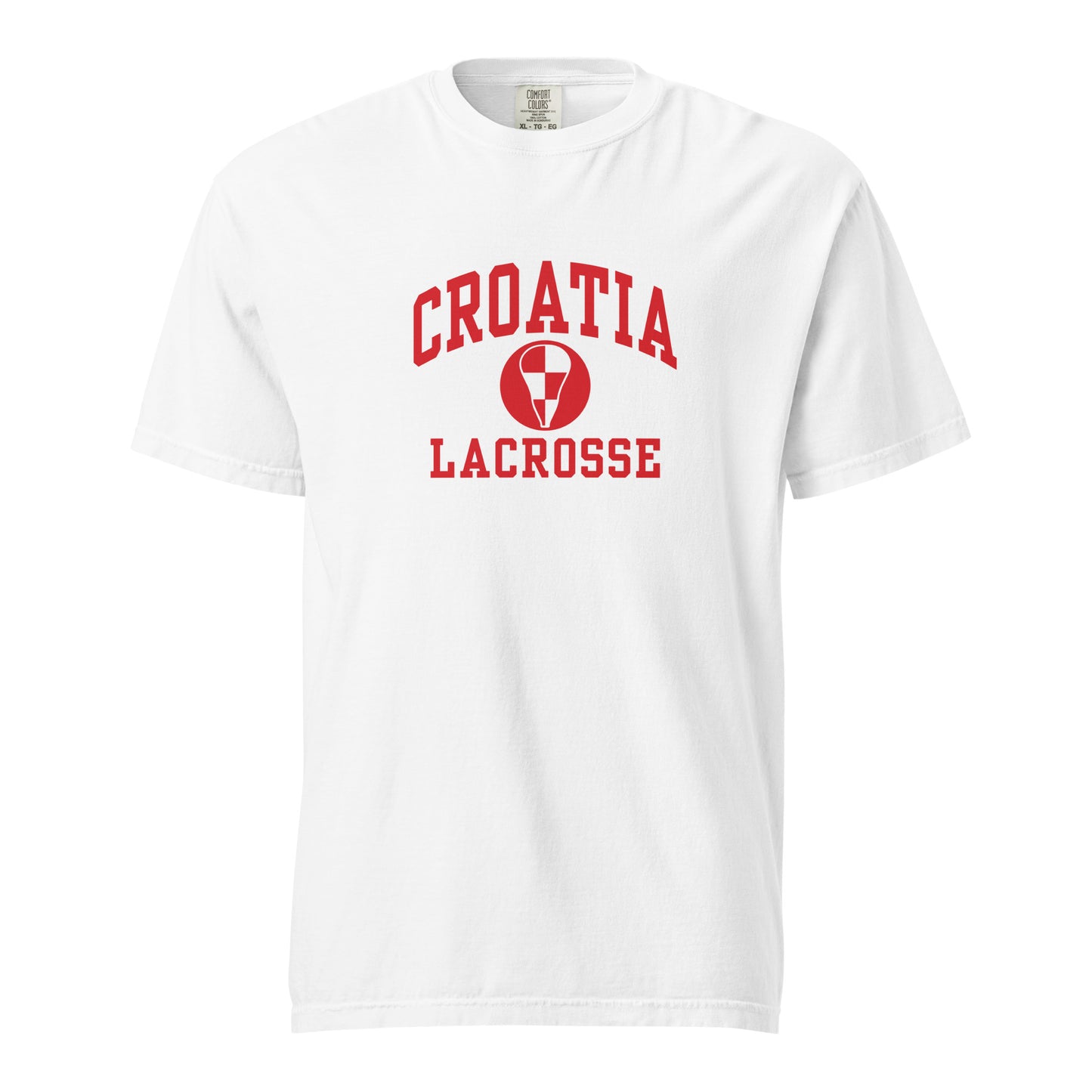Adult Croatia Lacrosse Comfort Colors T-shirt