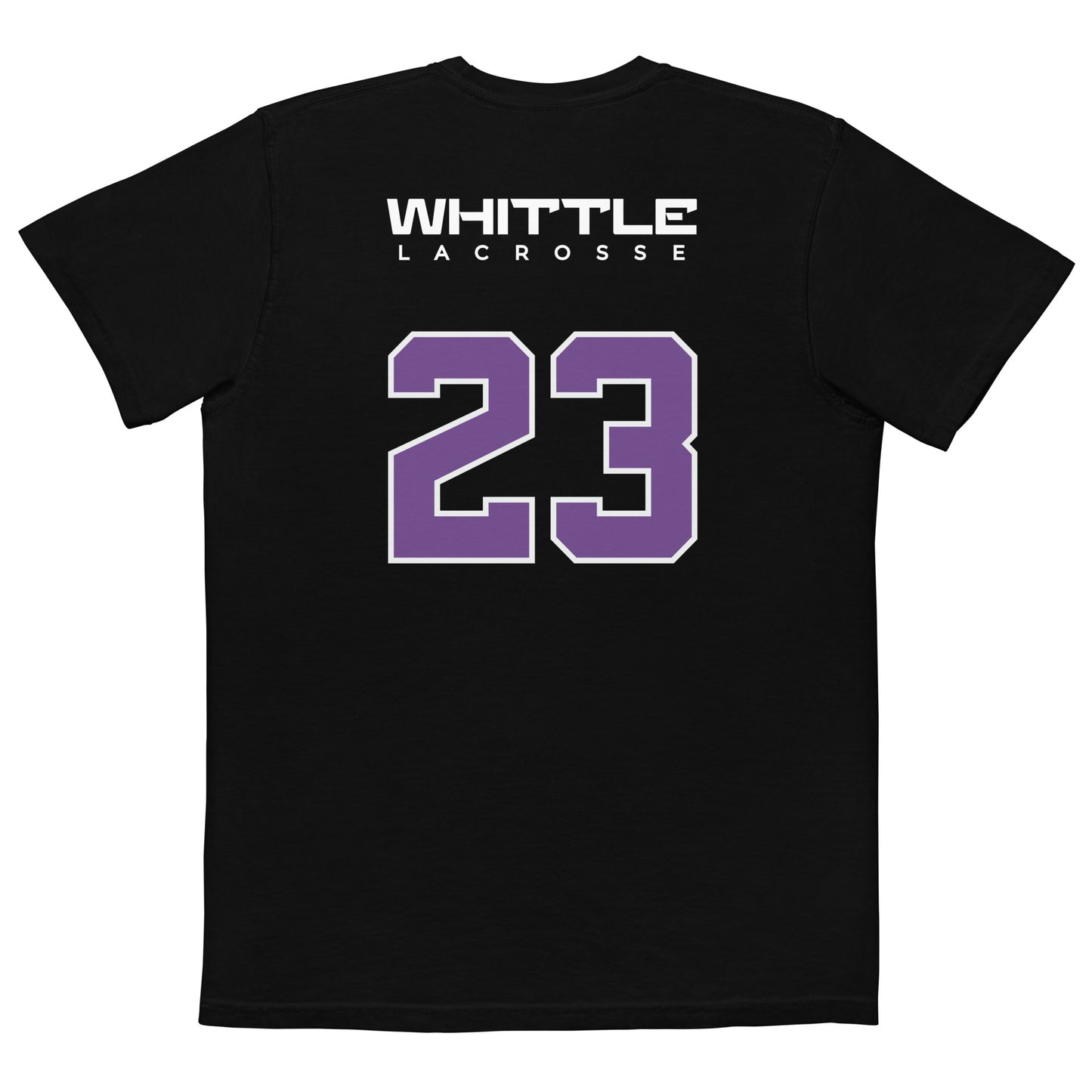 Adult Whittle Lacrosse #23 Comfort Colors Pocket Tee