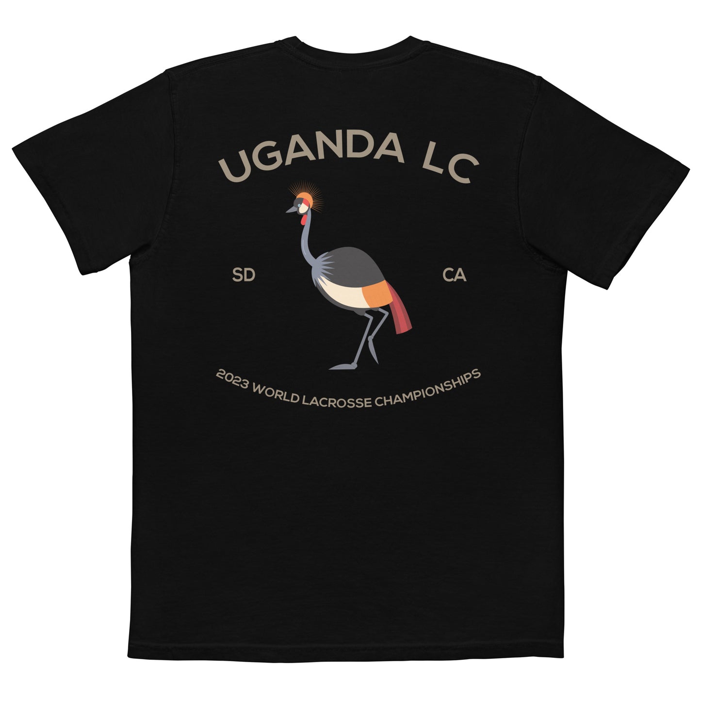 Adult Uganda Lacrosse Comfort Colors 2023 World Championship Pocket T-shirt