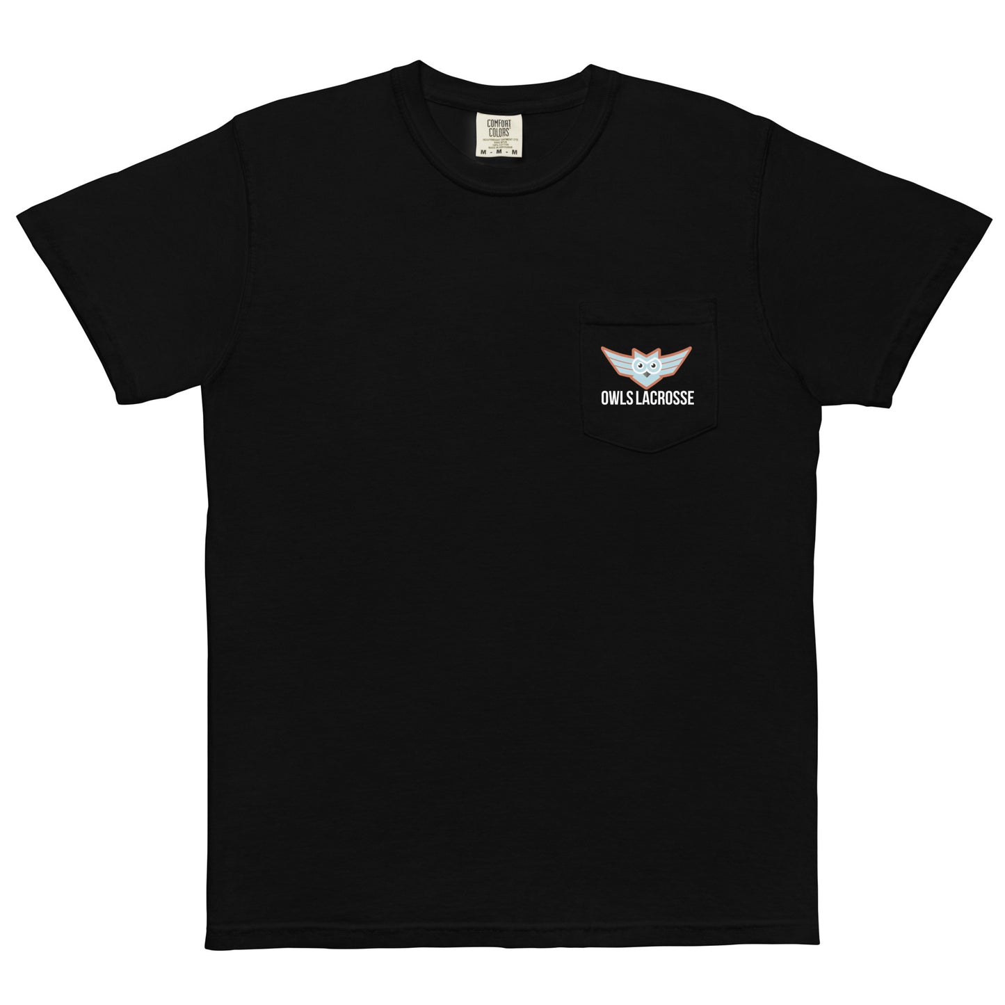 Adult OWLS Lacrosse Comfort Colors Pocket Tee
