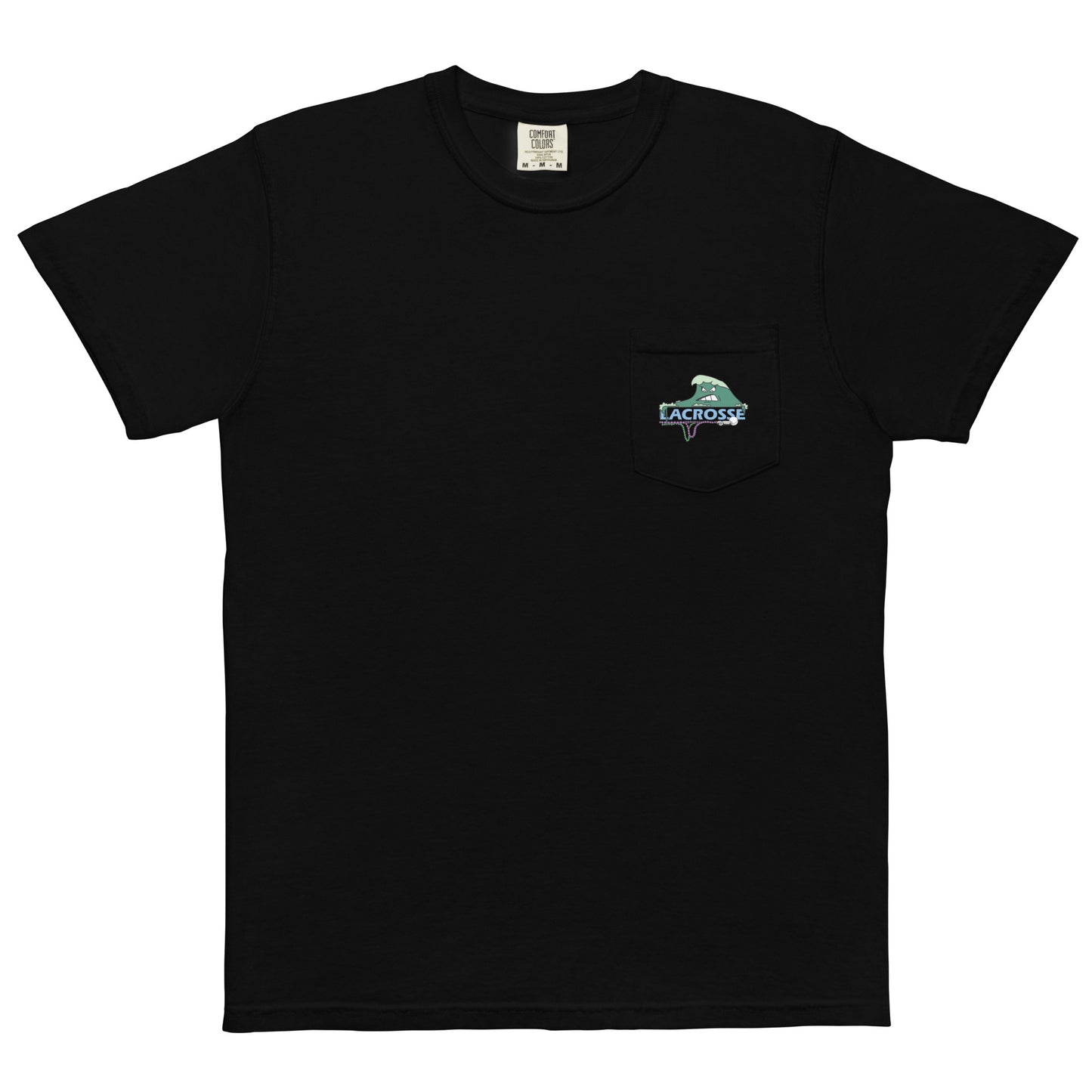 Adult Tulane Lacrosse Comfort Colors Pocket Tee