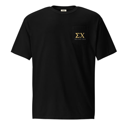 Adult Sigma Chi Beta Mu Comfort Colors Pocket Tee
