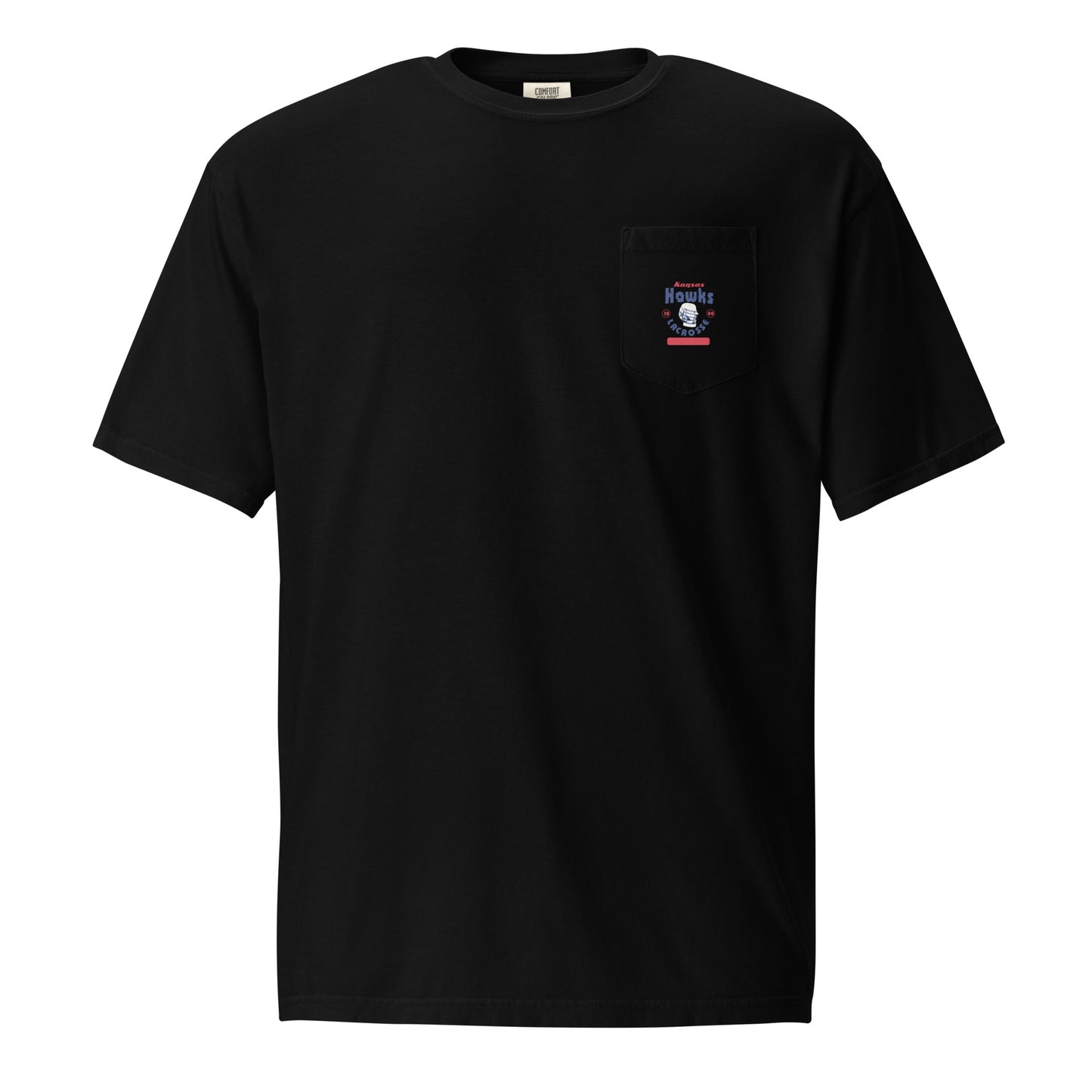 Adult KU Club Lacrosse Comfort Colors Pocket Tee