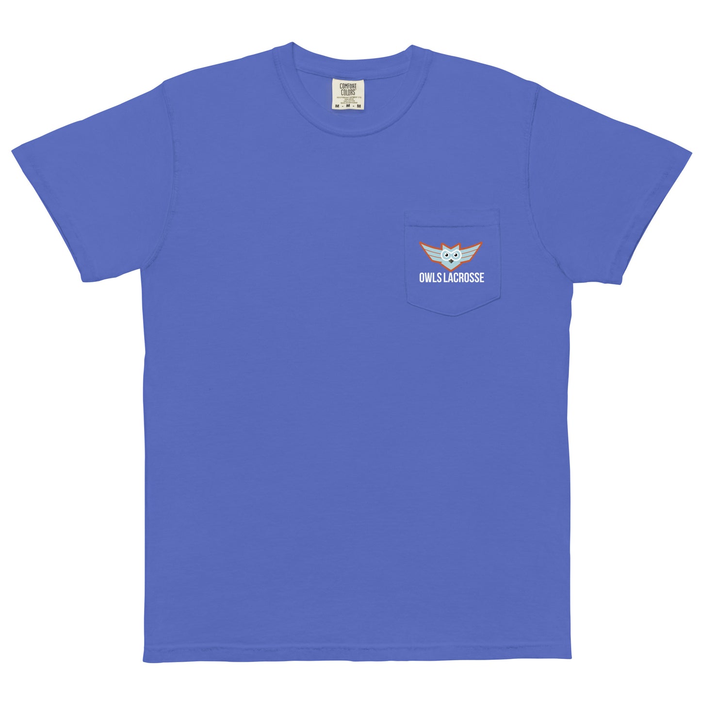 Adult OWLS Lacrosse Comfort Colors Pocket Tee