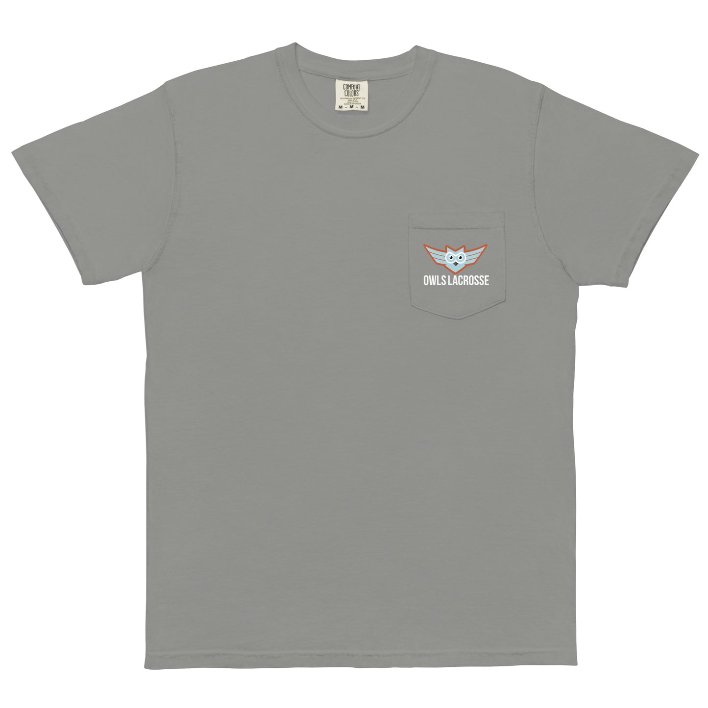 Adult OWLS Lacrosse Comfort Colors Pocket Tee