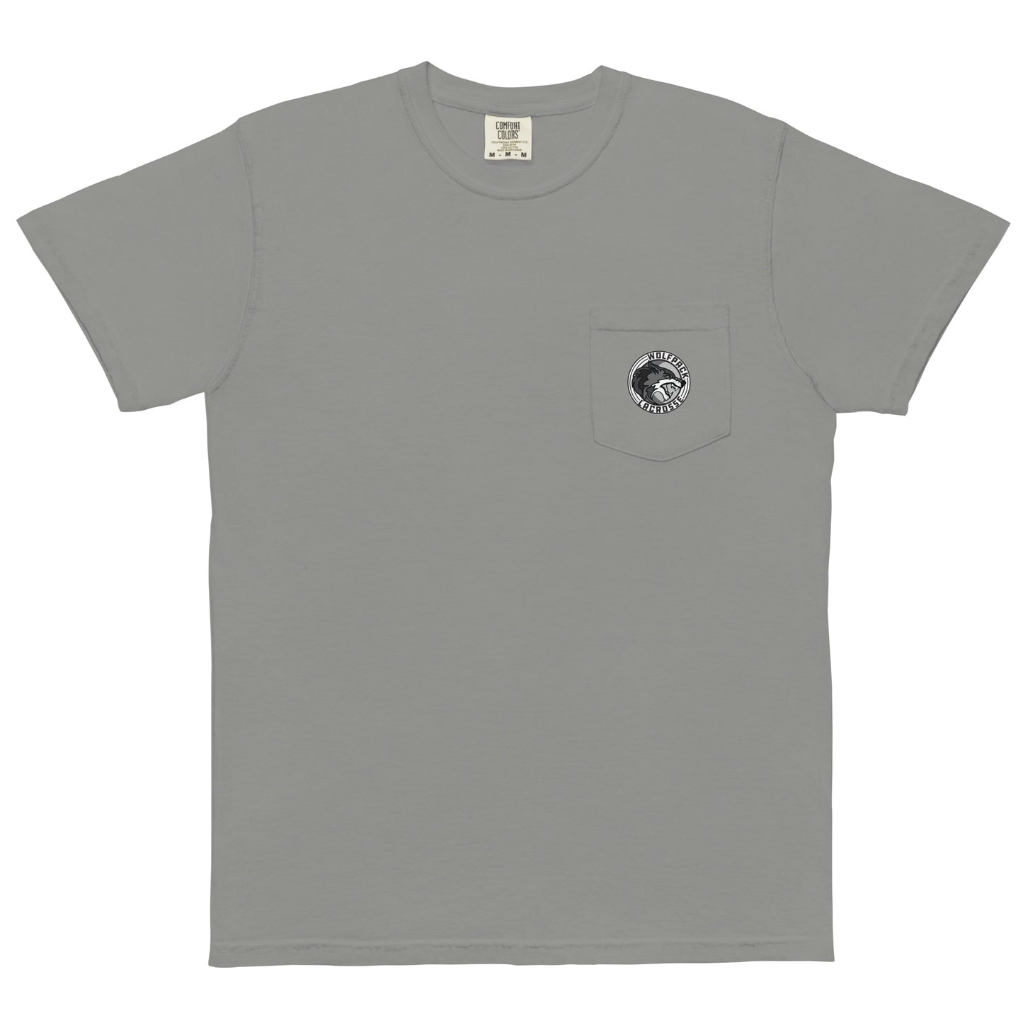 Adult Wolfpack Lacrosse Comfort Colors Pocket Tee