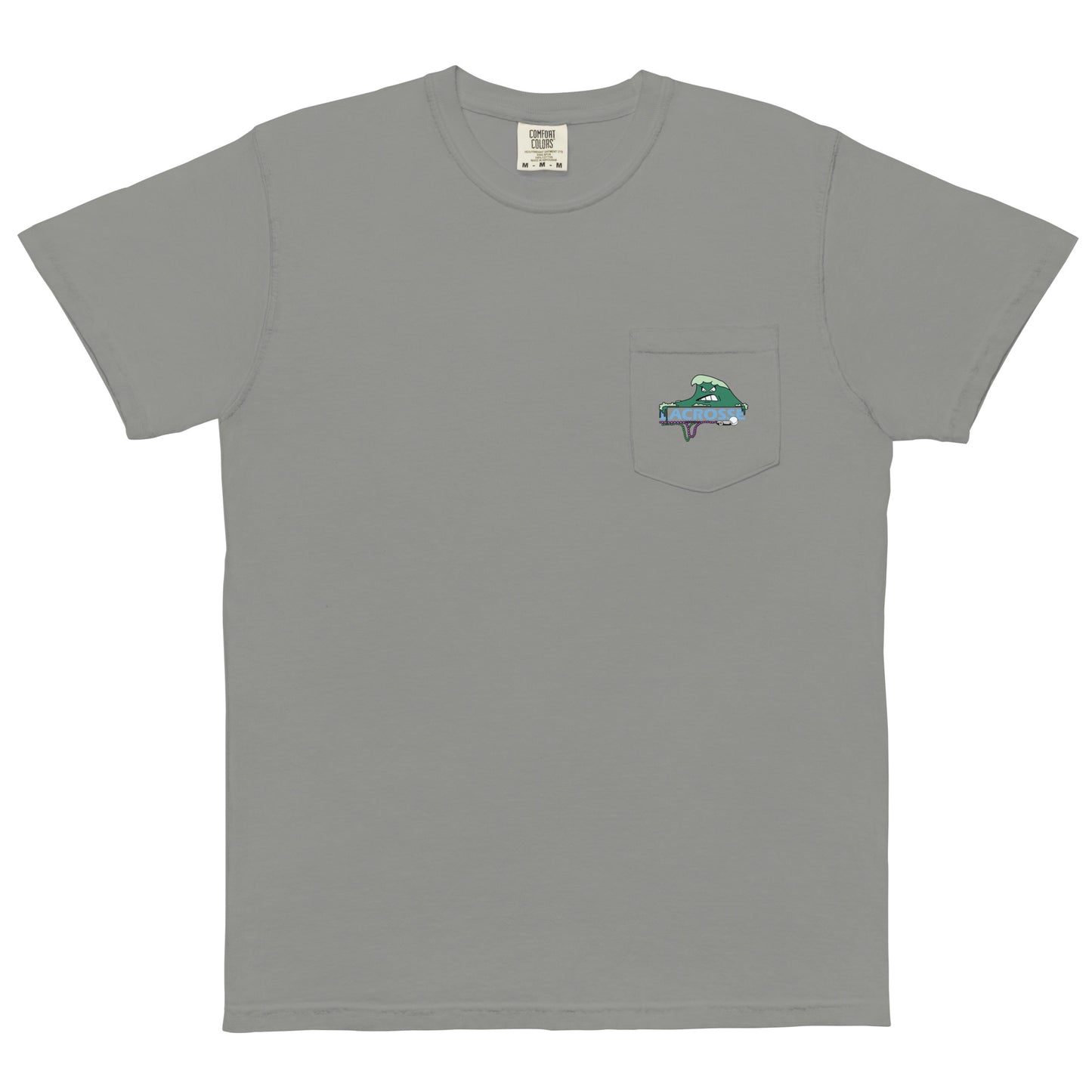 Adult Tulane Lacrosse Comfort Colors Pocket Tee