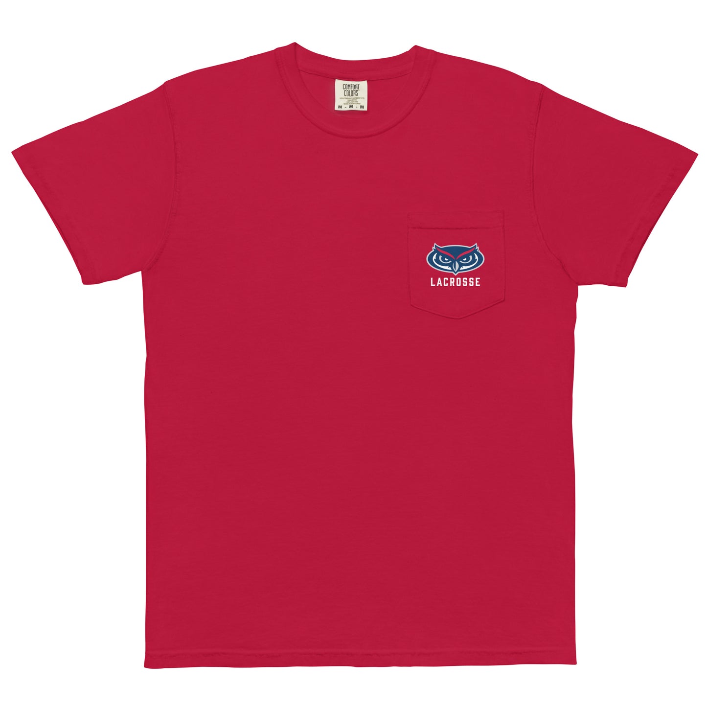 Adult FAU Lacrosse Comfort Colors Pocket Tee