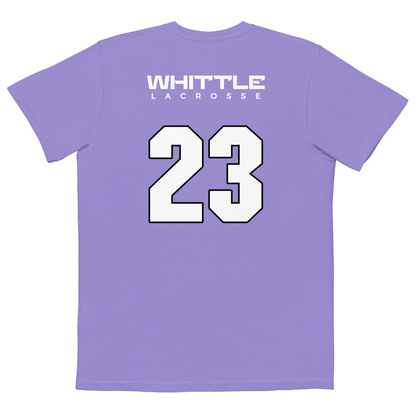Adult Whittle Lacrosse #23 Comfort Colors Pocket Tee
