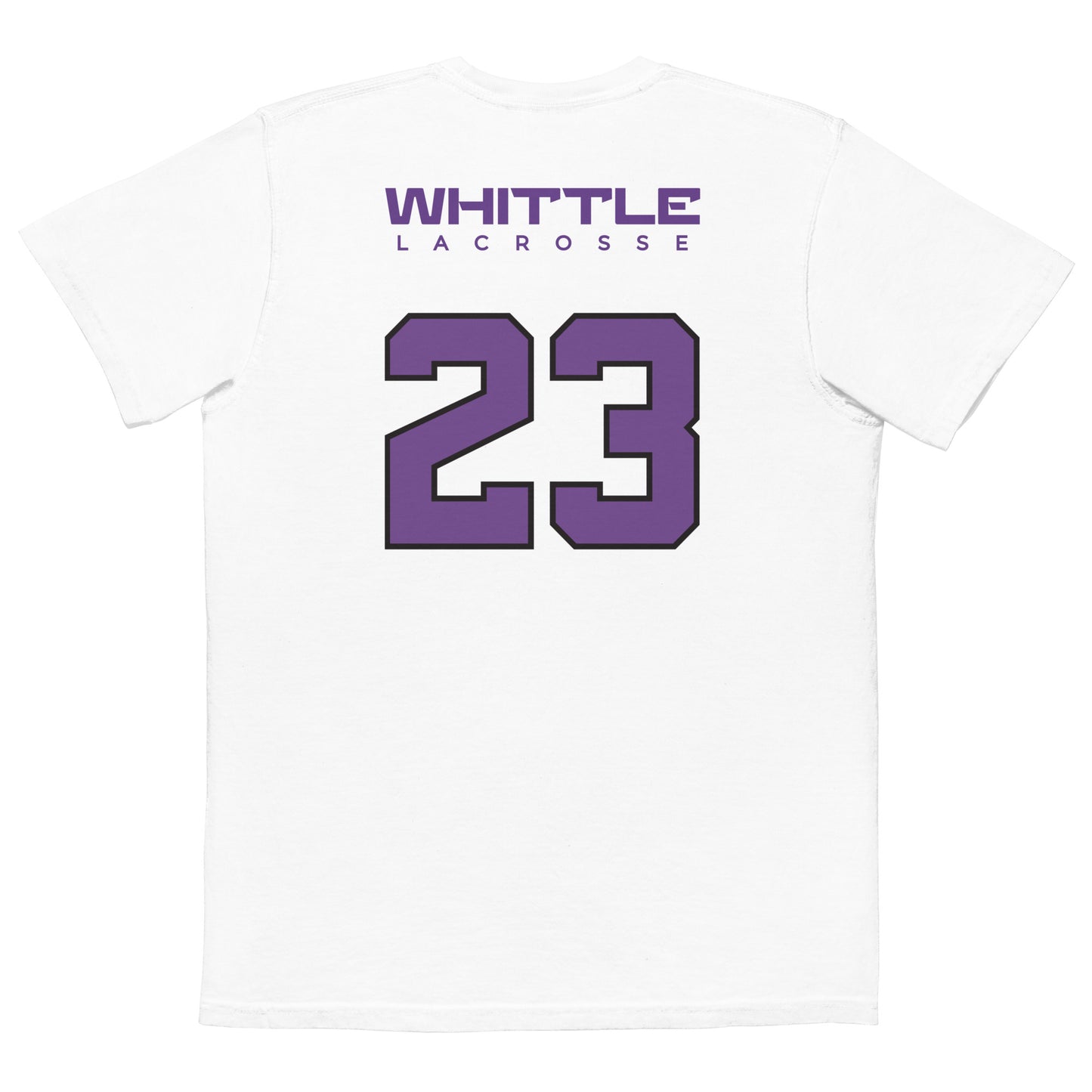 Adult Whittle Lacrosse #23 Comfort Colors Pocket Tee