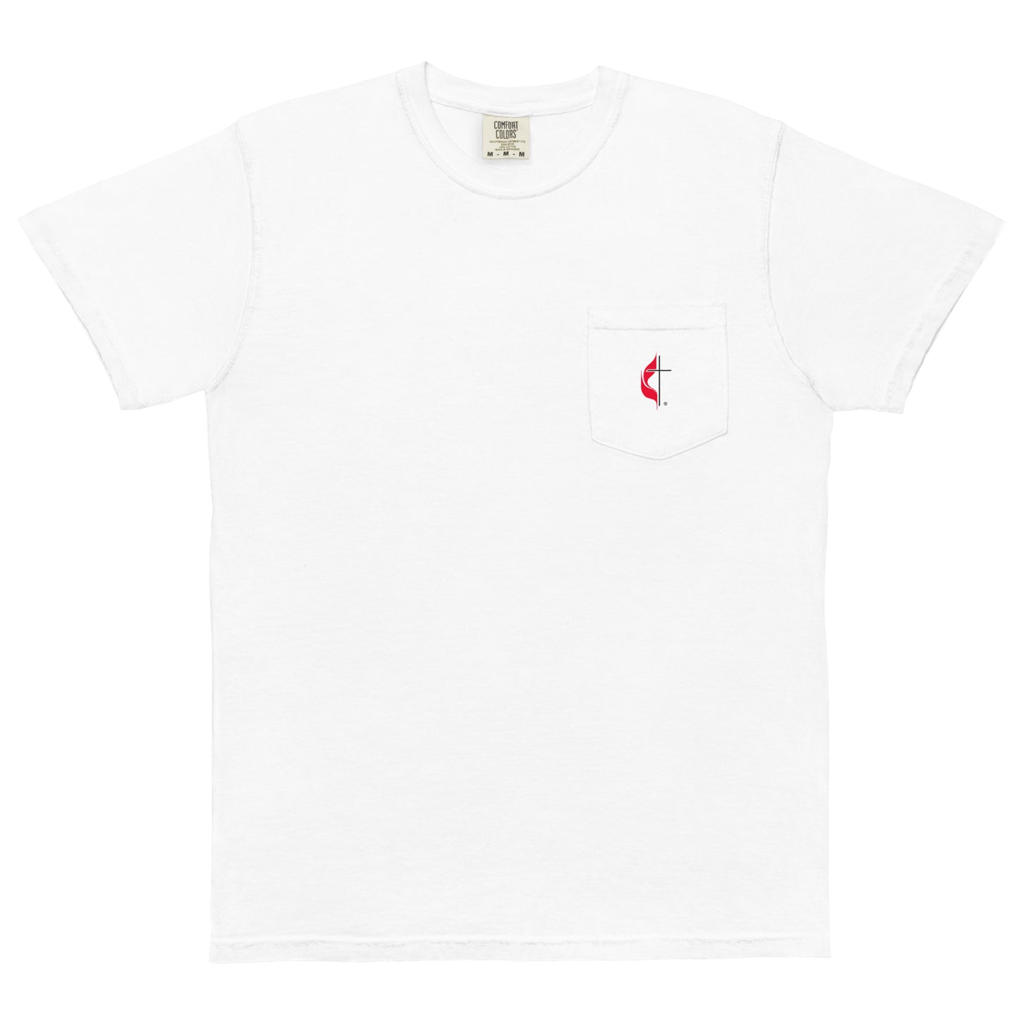 Adult NCCP UMC Cotton Heritage Pocket Tee (Front & Back)