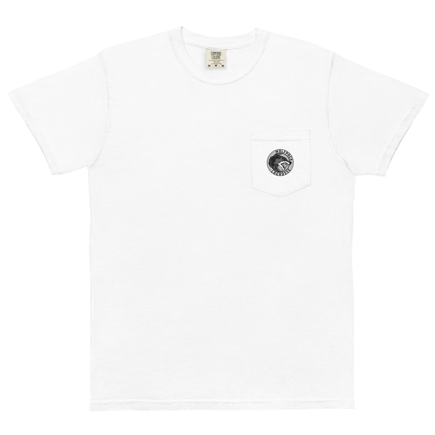 Adult Wolfpack Lacrosse Comfort Colors Pocket Tee
