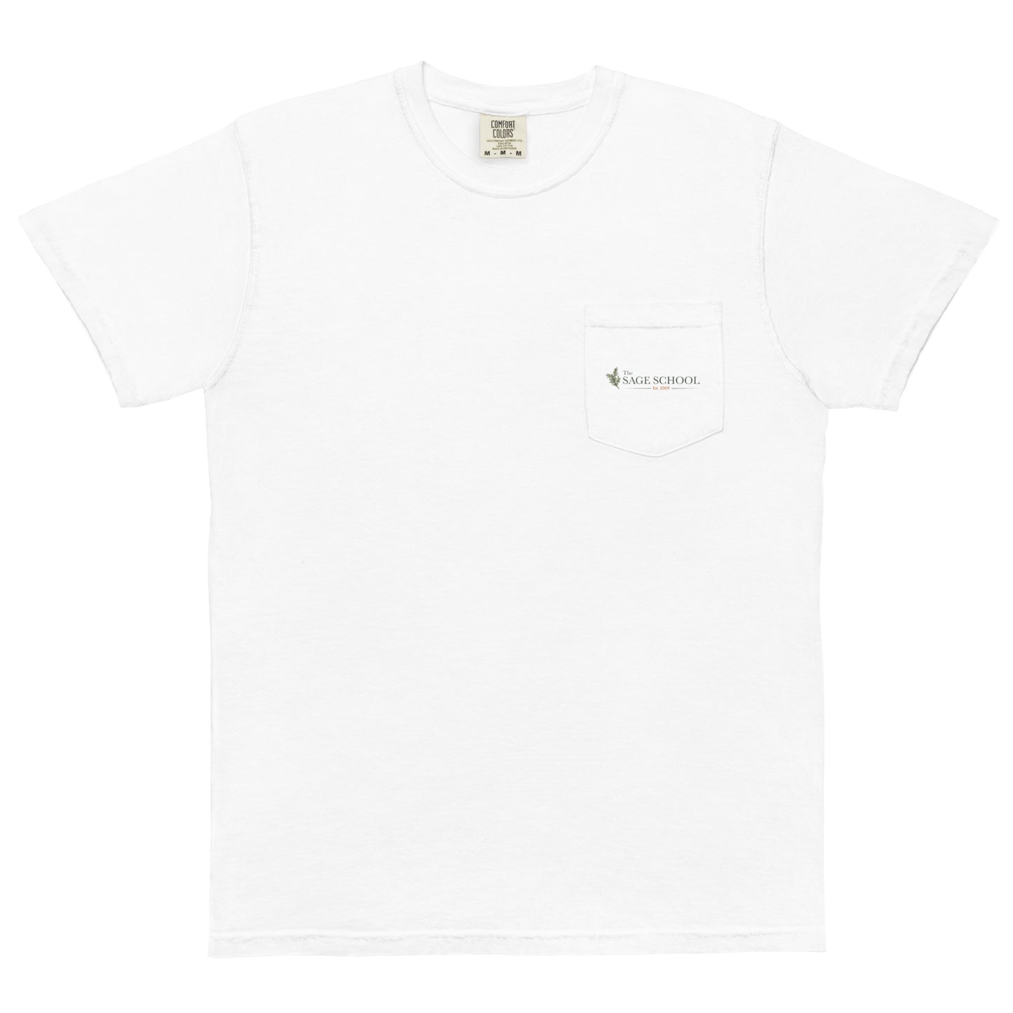 Adult Sage School Comfort Colors Pocket Tee