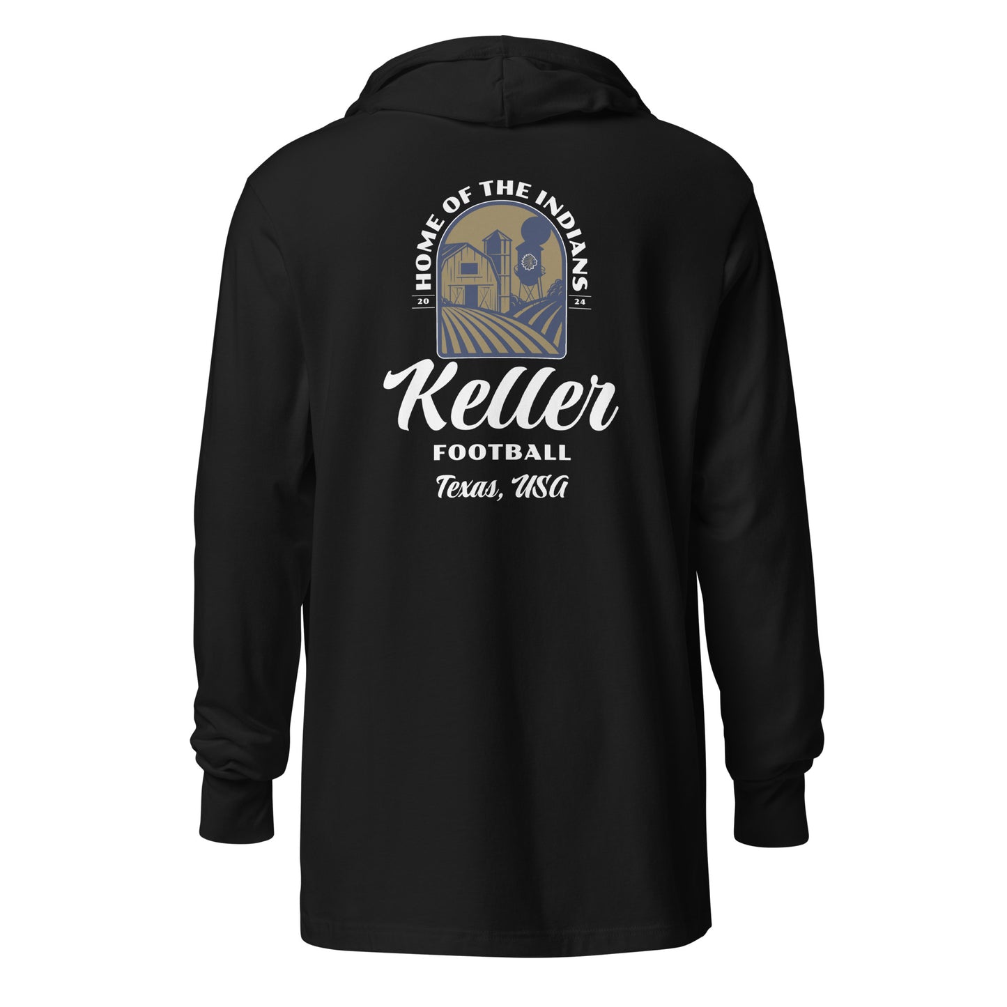 Adult Keller Football Bella + Canvas Long Sleeve Hoodie