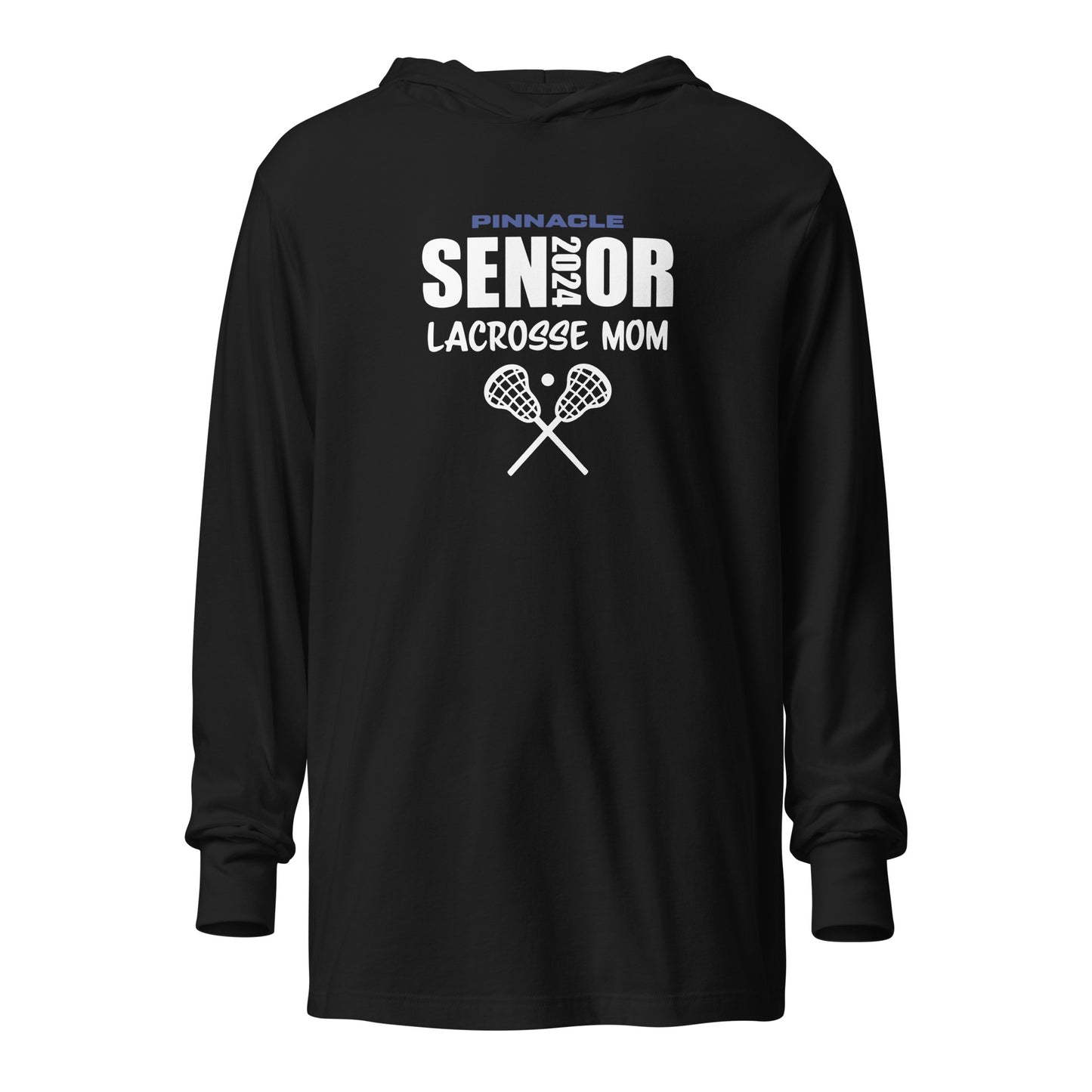 Adult Pinnacle Lacrosse Bella + Canvas Hooded Long Sleeve Tee