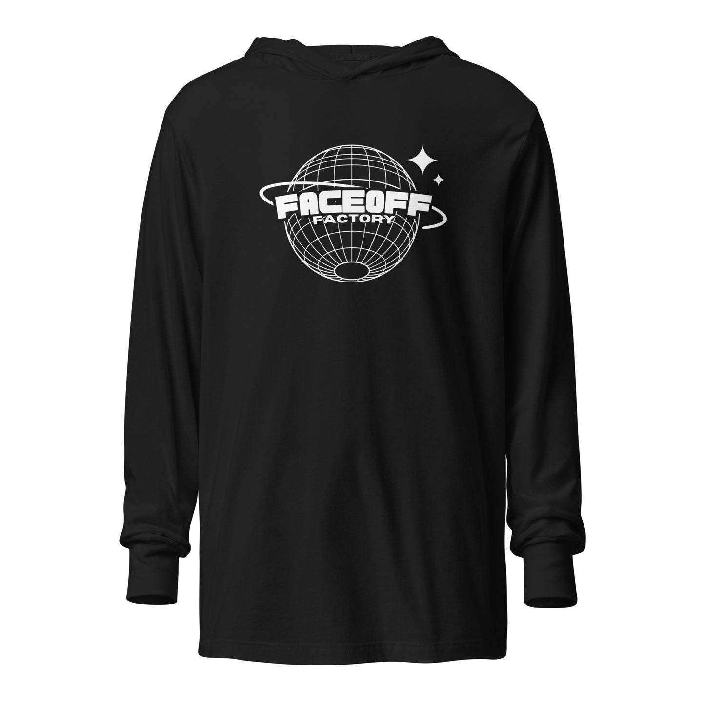 Adult Faceoff Factory Bella + Canvas Hooded Long-Sleeve Tee