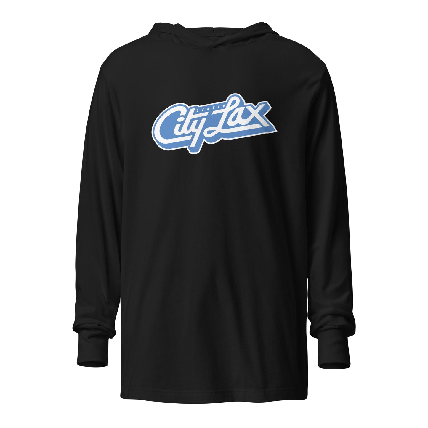 Adult Denver City Lax Bella + Canvas Hooded Long-Sleeve Tee