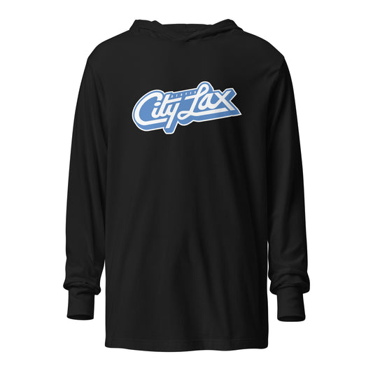 Adult Denver City Lax Bella + Canvas Hooded Long-Sleeve Tee