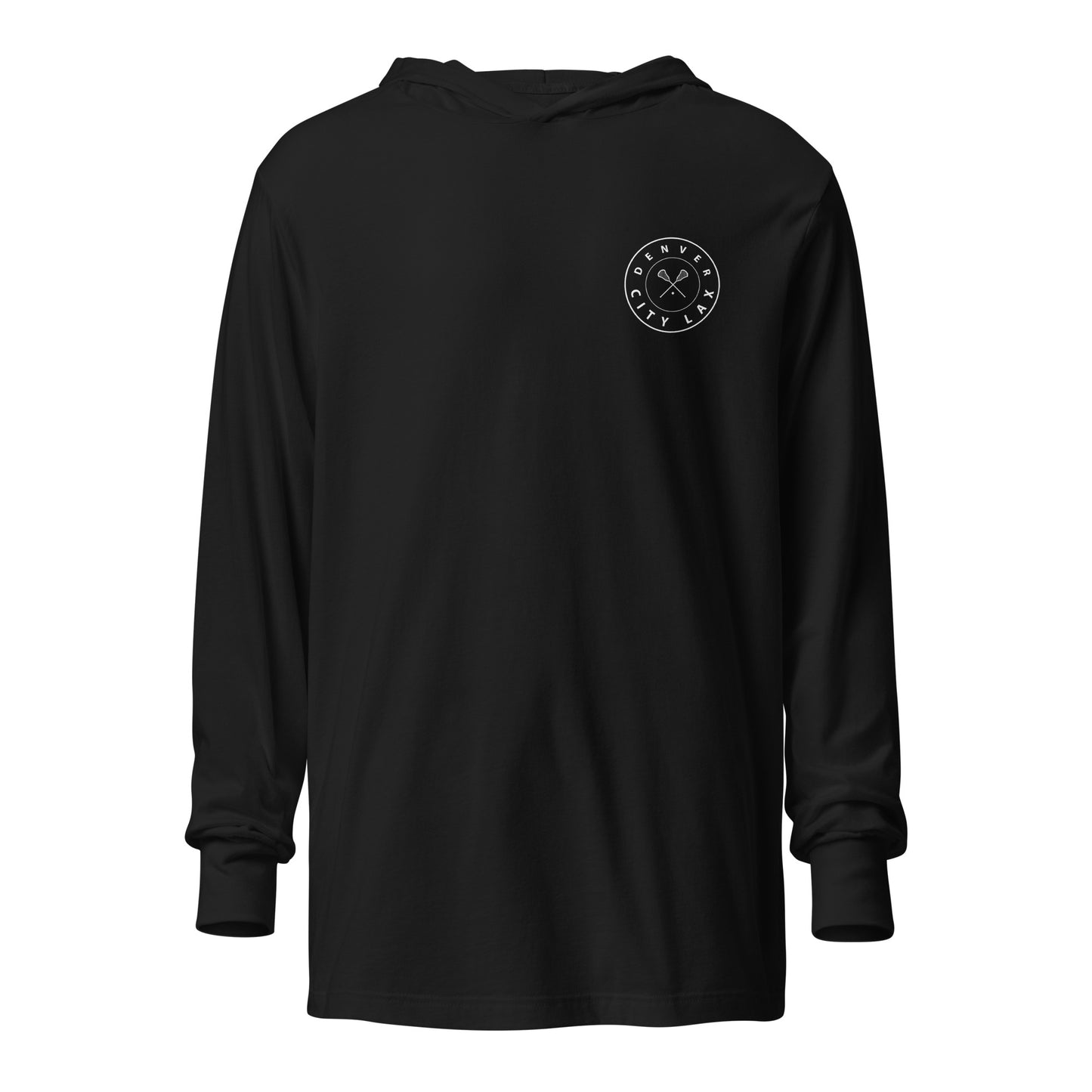 Adult Denver City Lax Bella + Canvas Hooded Long-Sleeve Tee