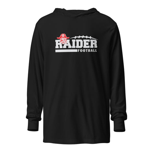 Adult Fairport Youth Football and Cheer Bella + Canvas Hooded Long Sleeve Tee