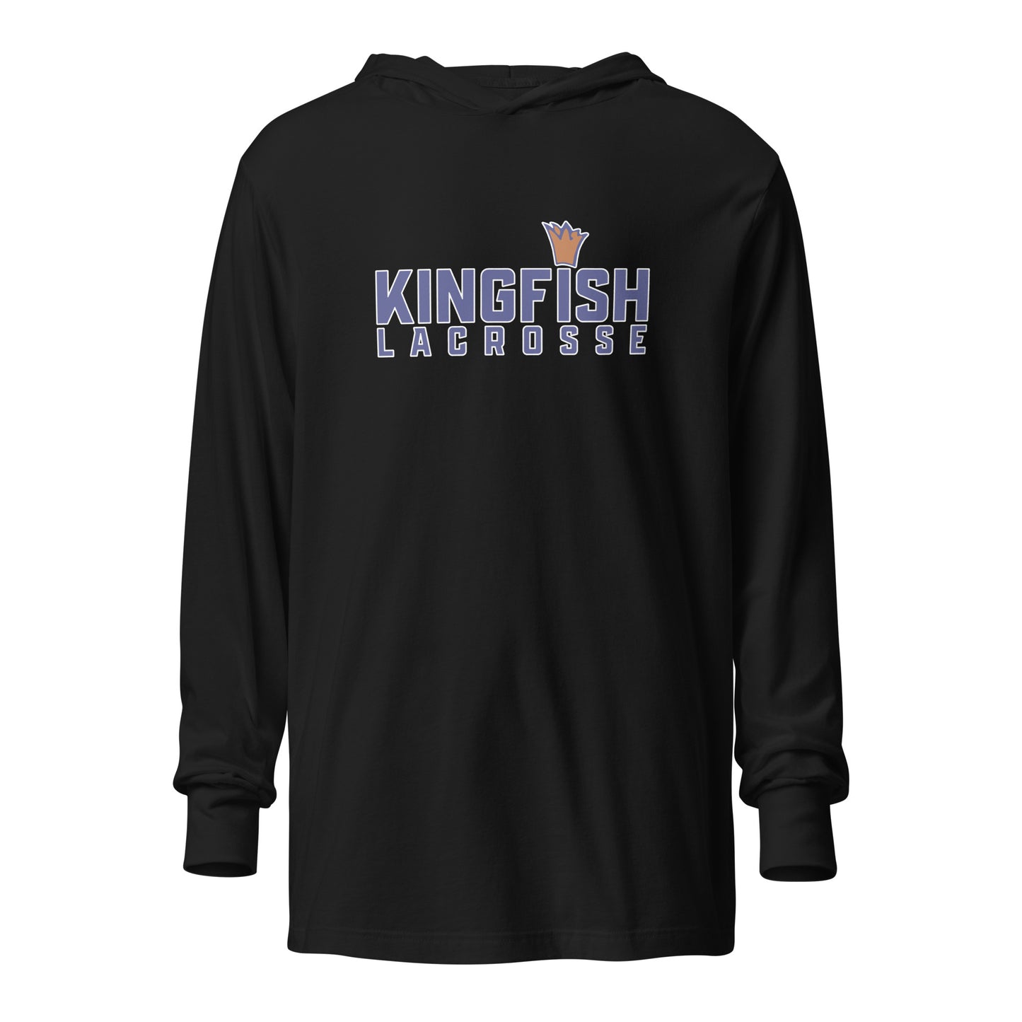 Adult Kingfish Lacrosse Bella + Canvas Hooded Long-Sleeve Tee