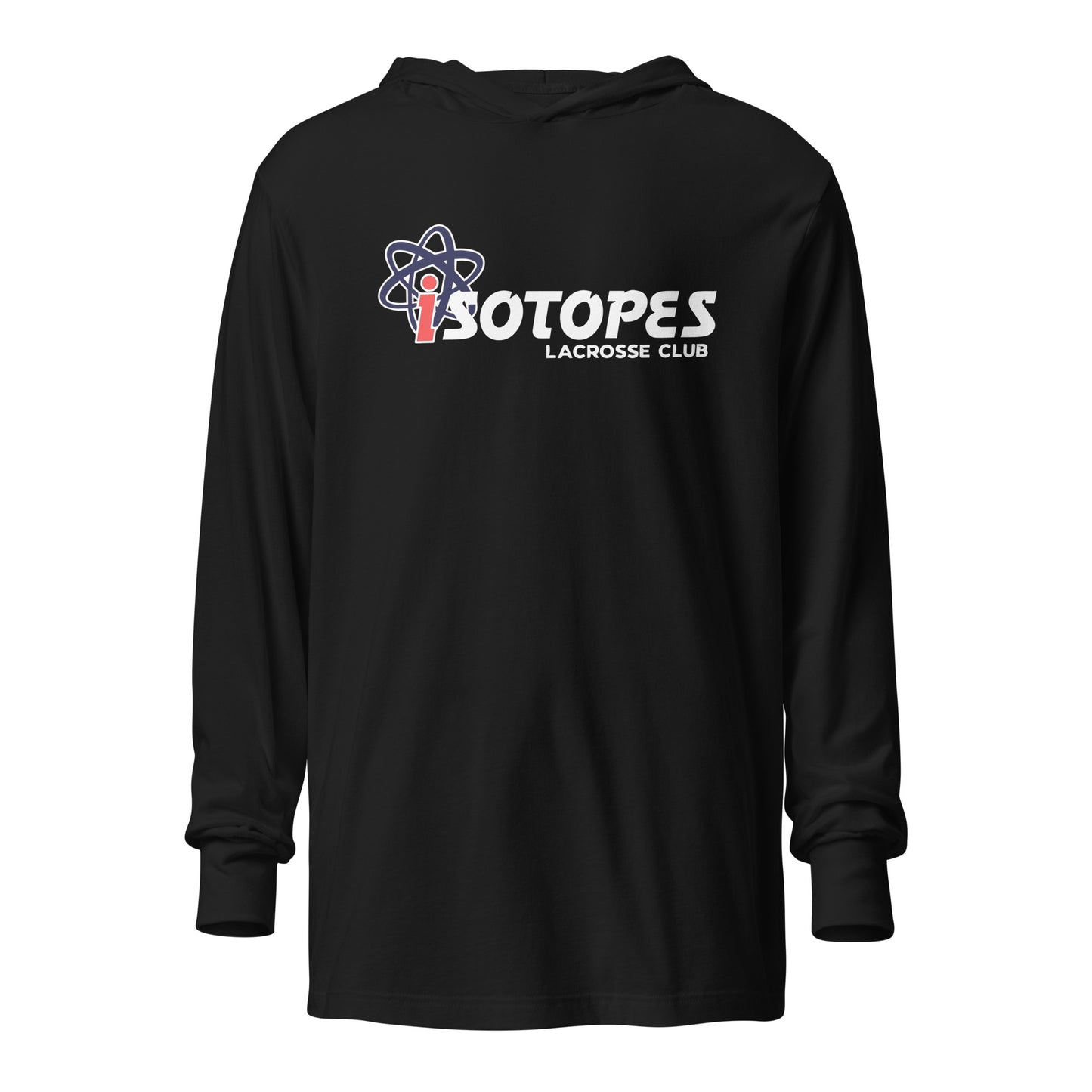 Adult Isotopes Lacrosse Bella + Canvas Hooded Long Sleeve Tee
