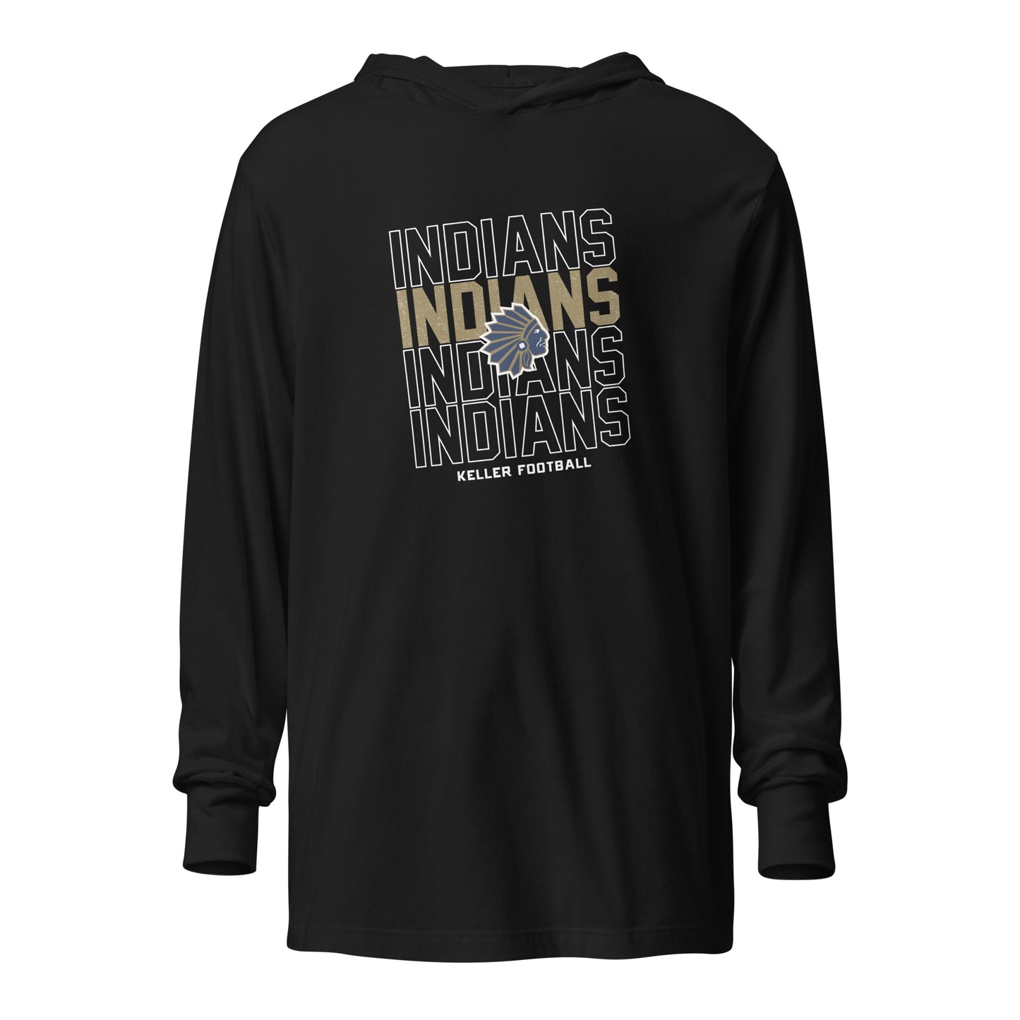 Adult Keller Football Bella + Canvas Long Sleeve Hoodie