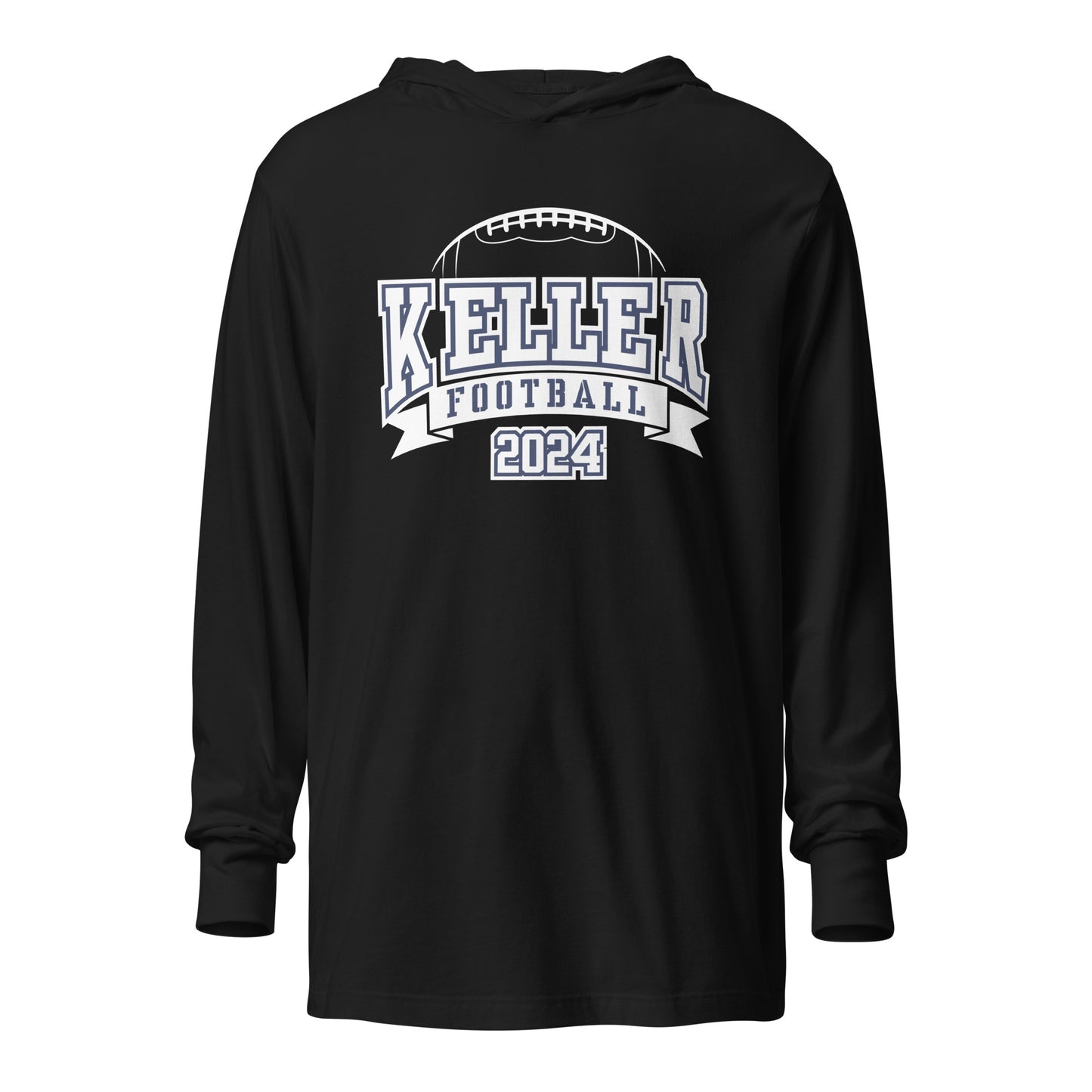 Adult Keller Football Bella + Canvas Long Sleeve Hoodie