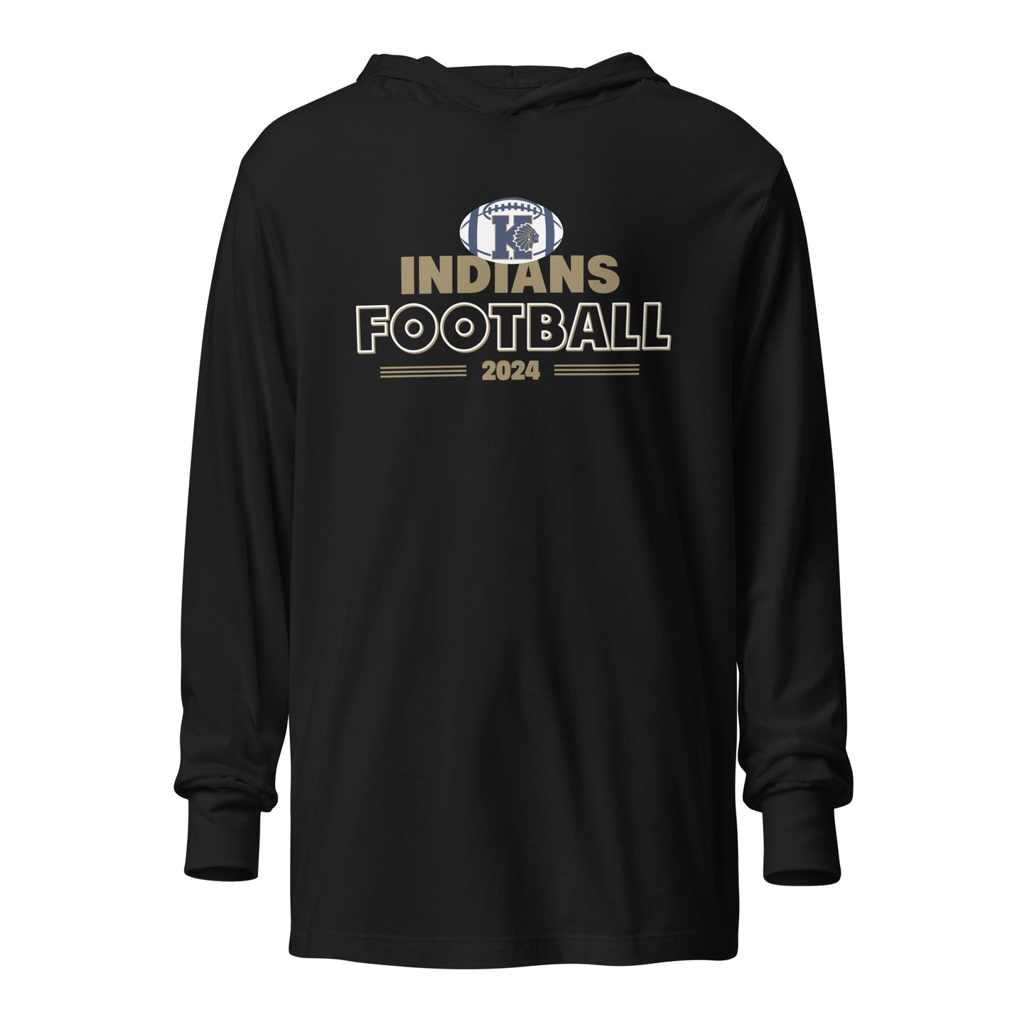 Adult Keller Football Bella + Canvas Long Sleeve Hoodie