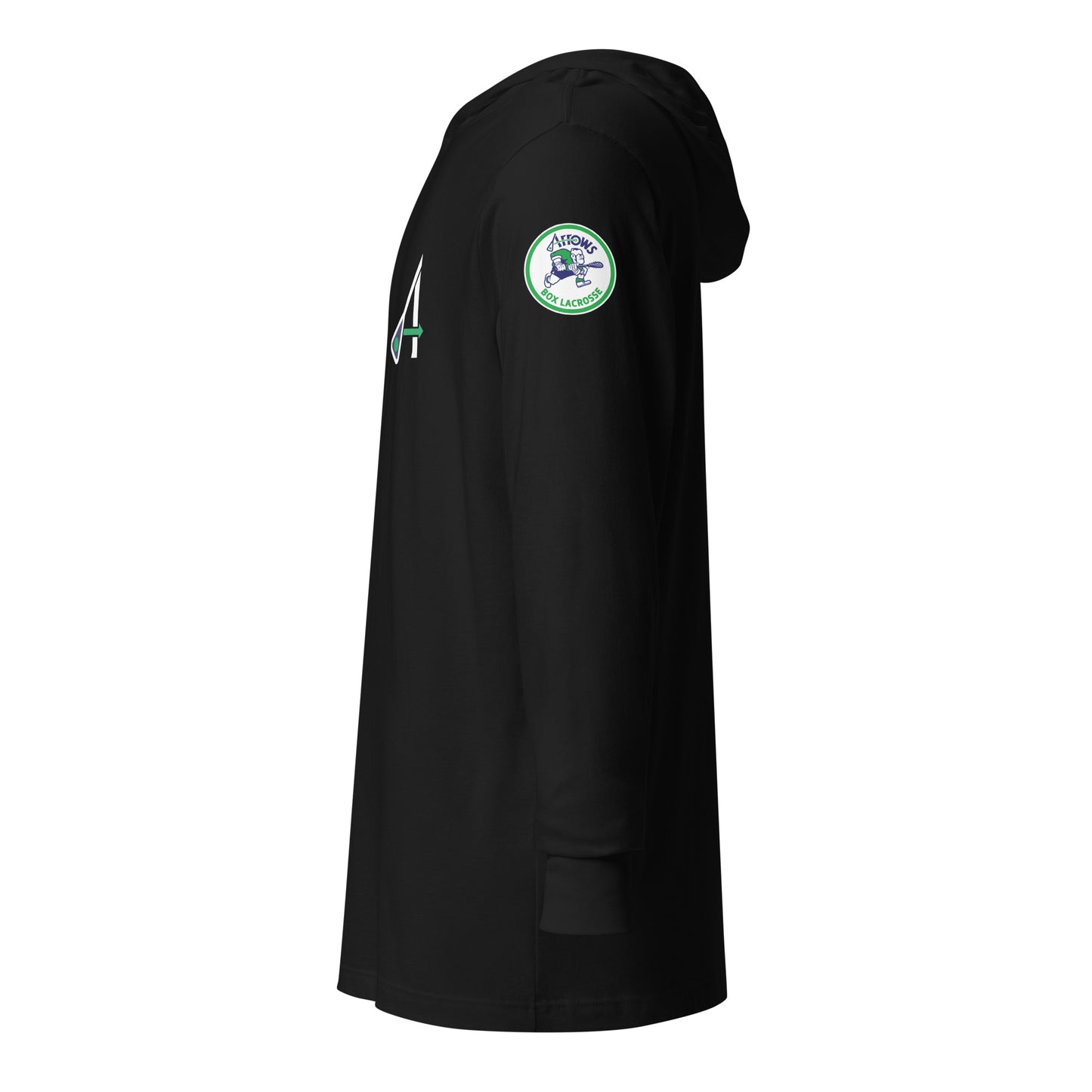 Adult Maryland Arrows Box Lacrosse Bella + Canvas Hooded Long-Sleeve Tee