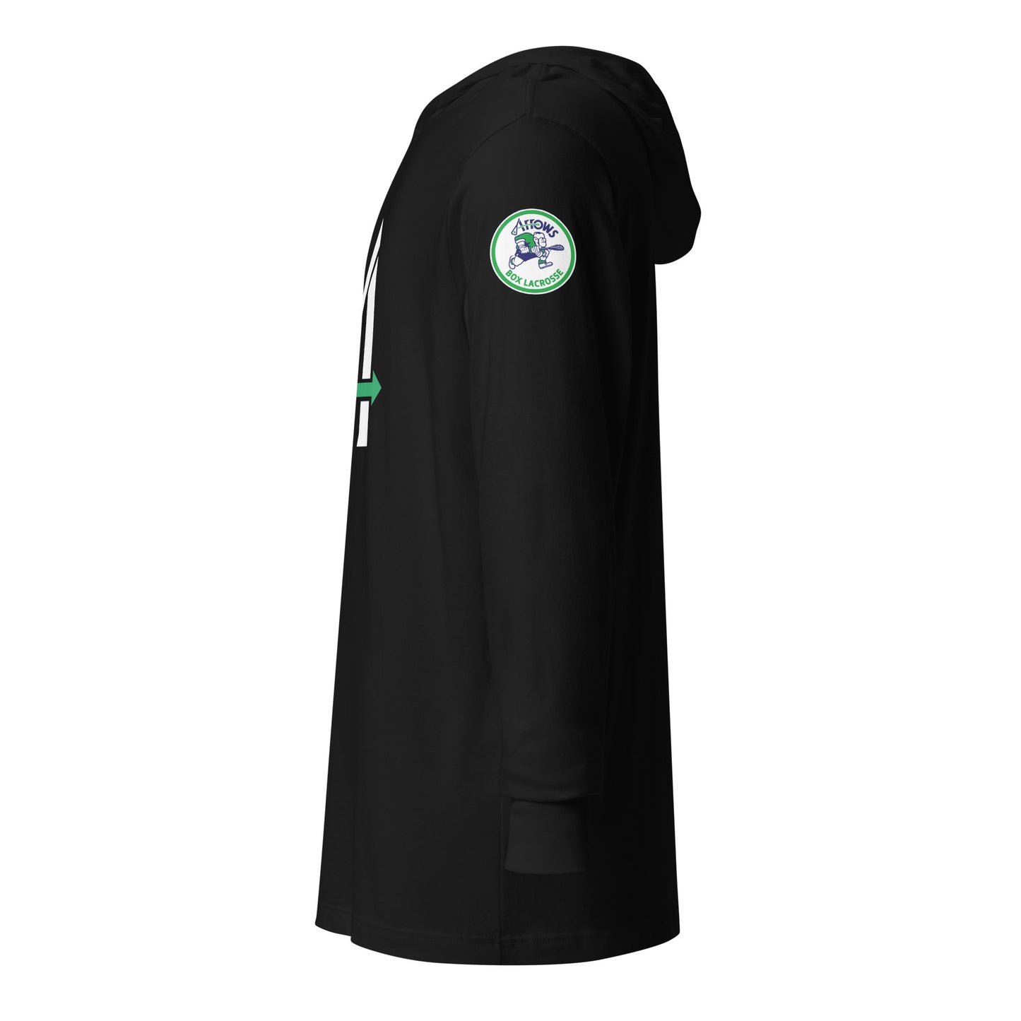 Adult Maryland Arrows Box Lacrosse Bella + Canvas Hooded Long-Sleeve Tee