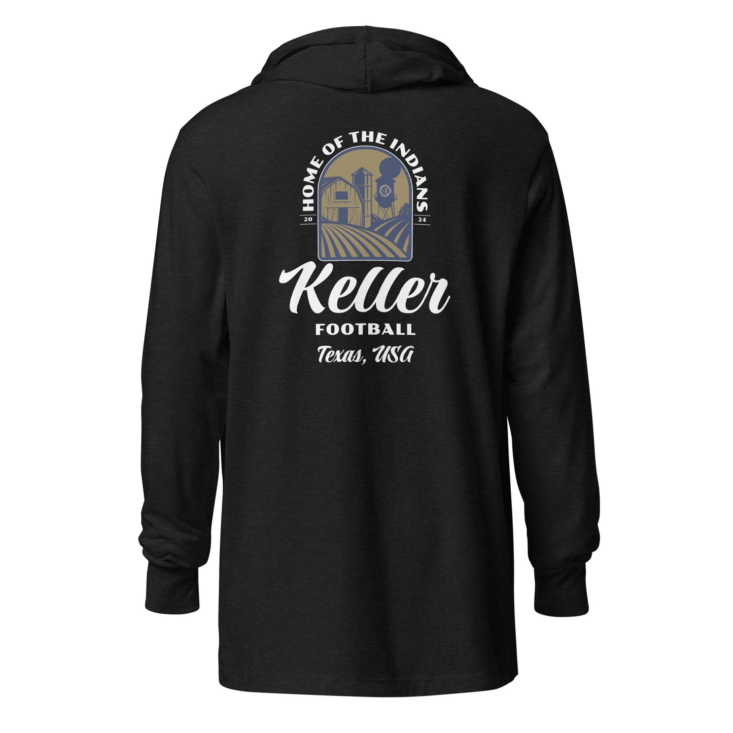 Adult Keller Football Bella + Canvas Long Sleeve Hoodie