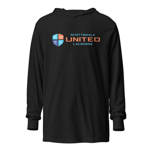 Adult United Lacrosse Bella + Canvas Hooded Long Sleeve Tee