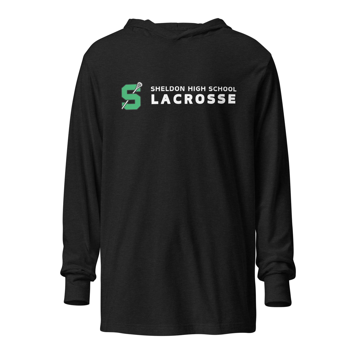 Adult Sheldon Lacrosse Bella + Canvas Hooded Long-Sleeve Tee