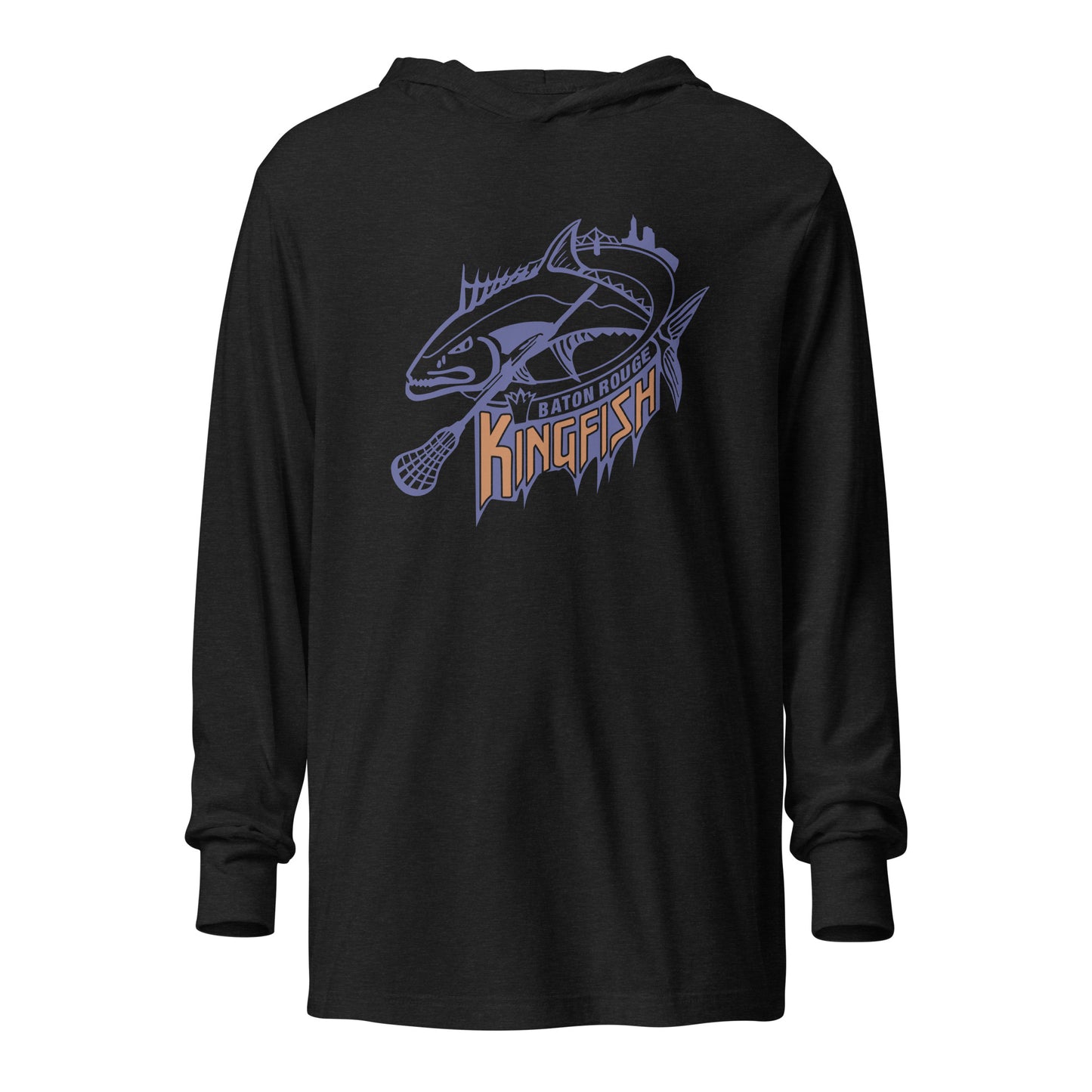 Adult Kingfish Lacrosse Bella + Canvas Hooded Long-Sleeve Tee