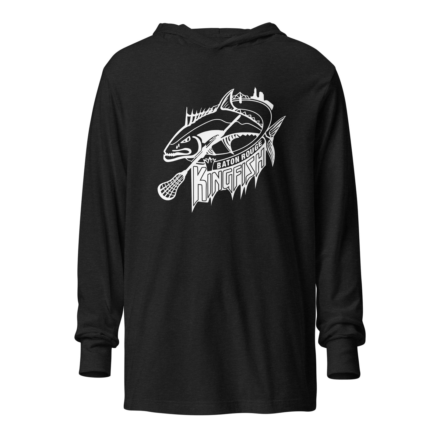 Adult Kingfish Lacrosse Bella + Canvas Hooded Long-Sleeve Tee