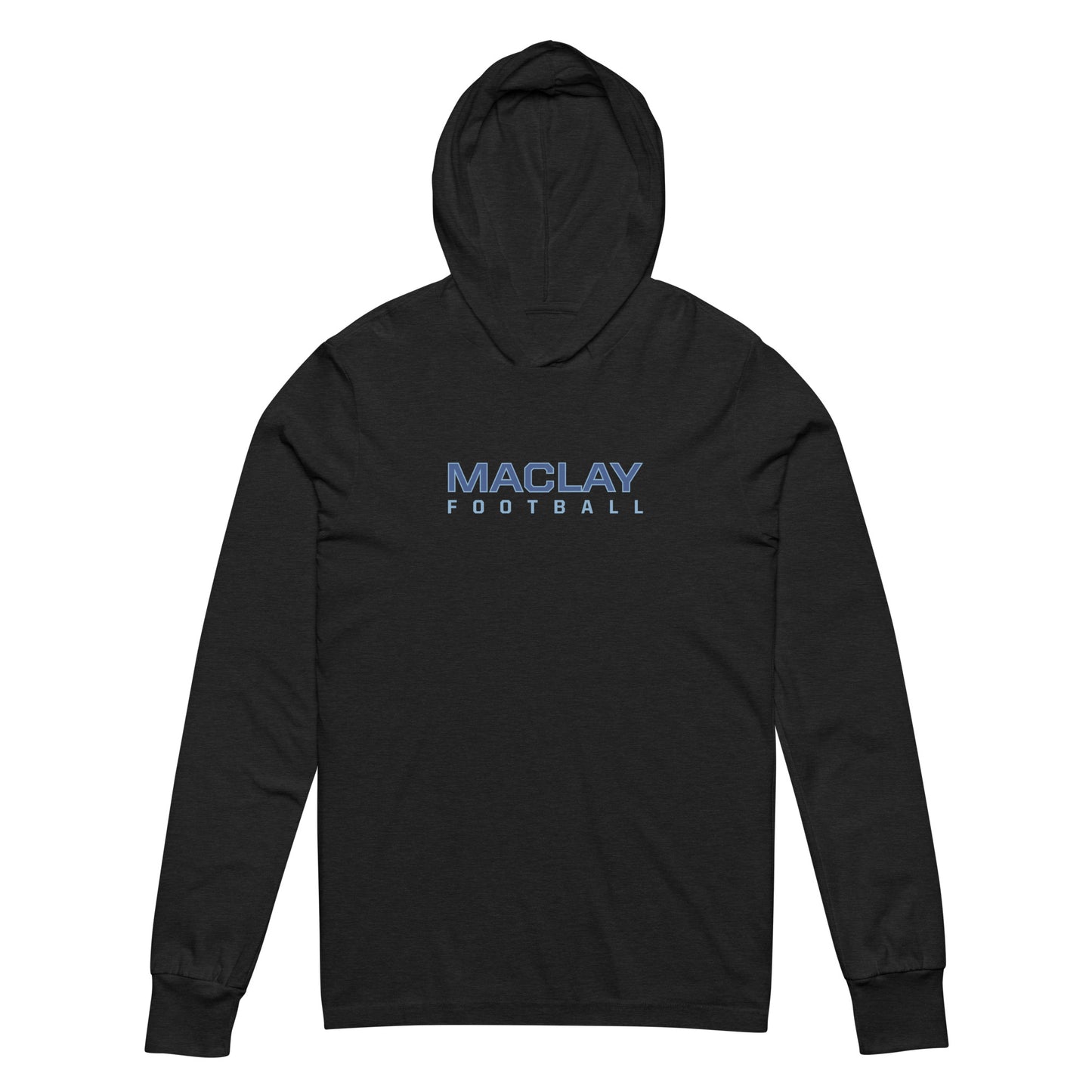 Adult Maclay Football Bella + Canvas Hooded Long Sleeve Tee