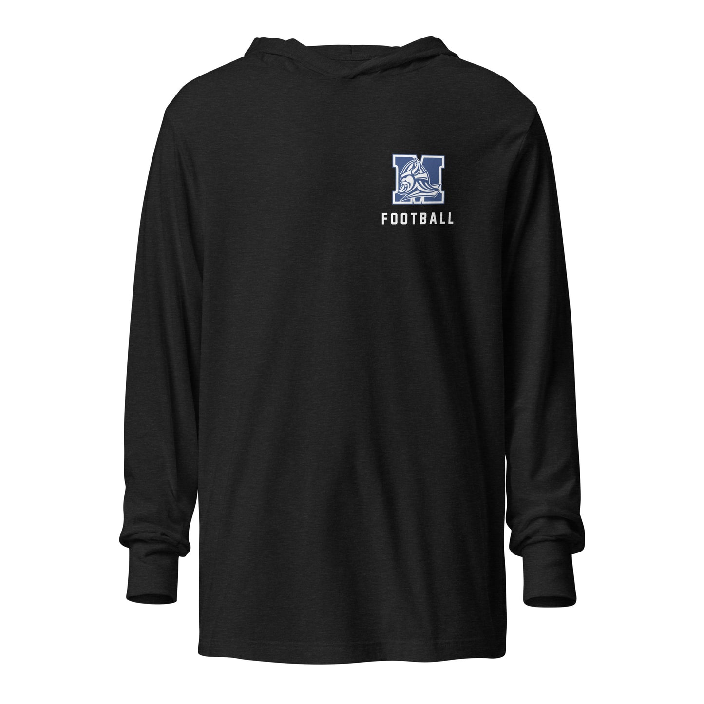 Adult Maclay Football Bella + Canvas Hooded Long Sleeve Tee