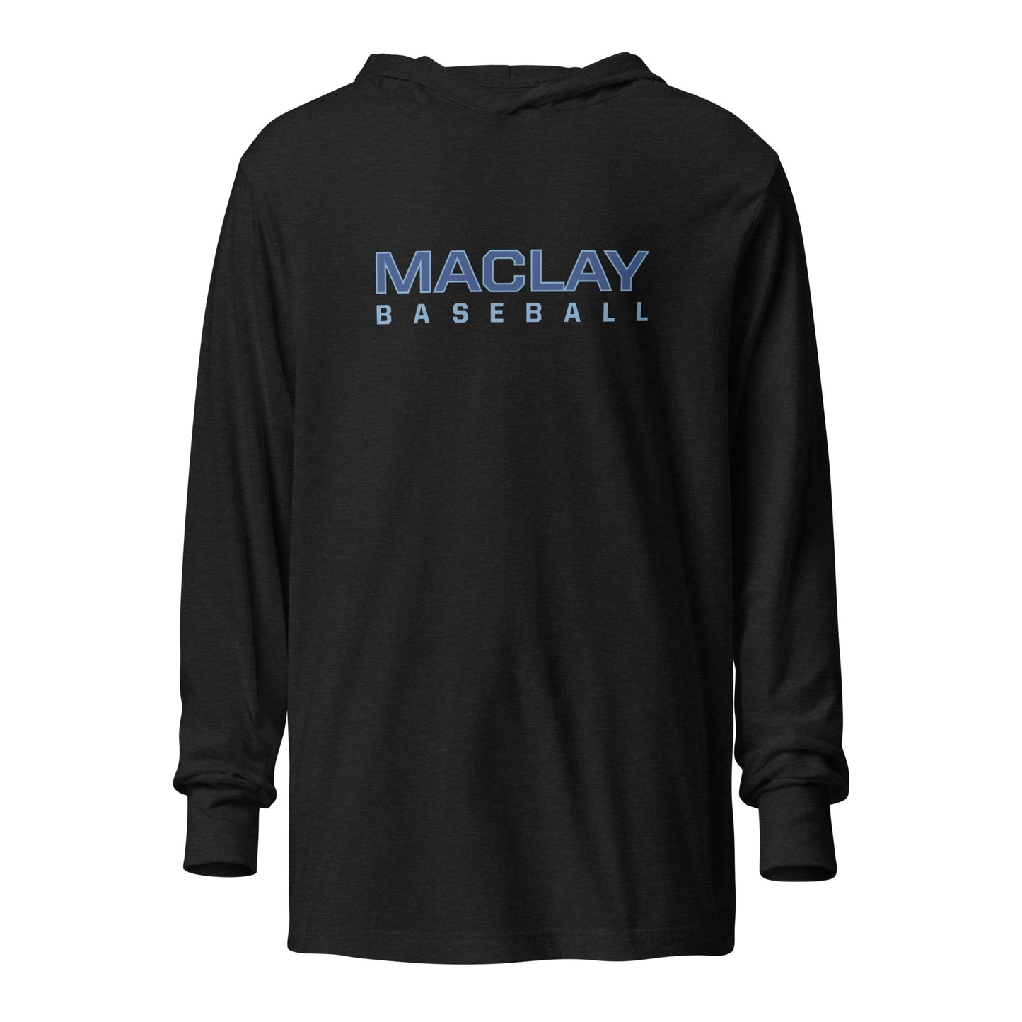 Adult Maclay Baseball Bella + Canvas Hooded Long Sleeve Tee