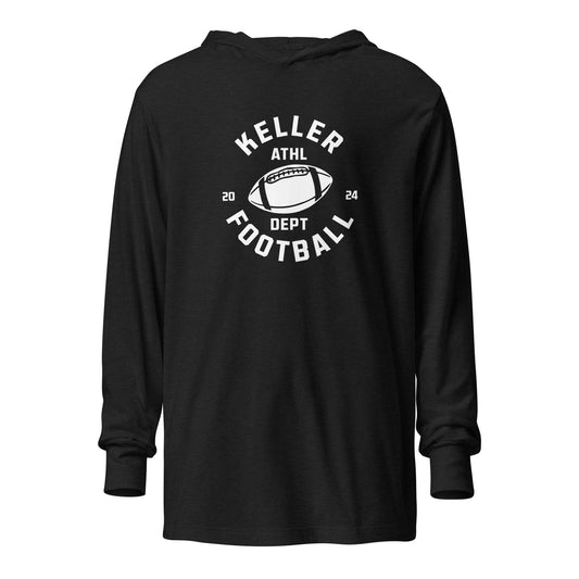 Adult Keller Football Bella + Canvas Long Sleeve Hoodie