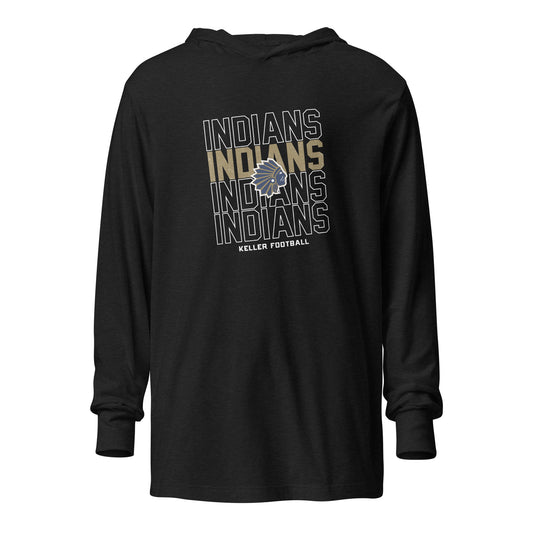 Adult Keller Football Bella + Canvas Long Sleeve Hoodie
