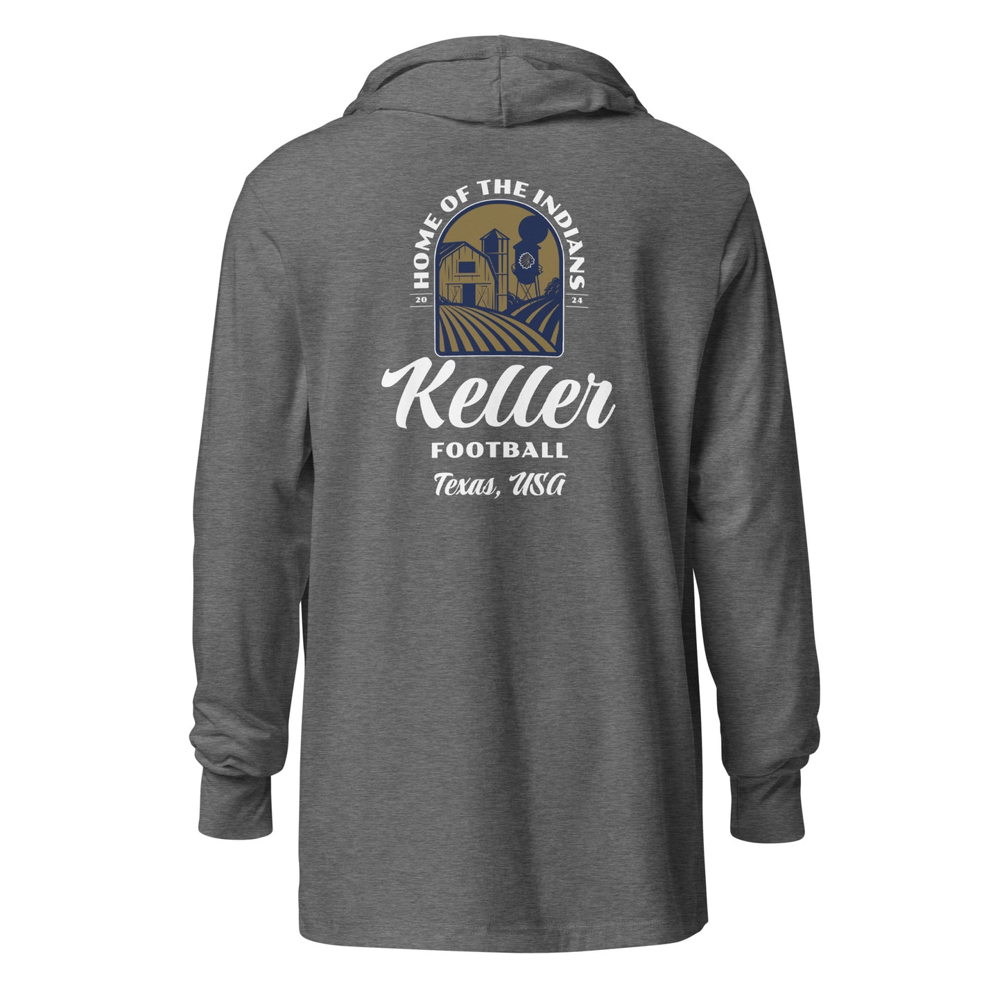 Adult Keller Football Bella + Canvas Long Sleeve Hoodie