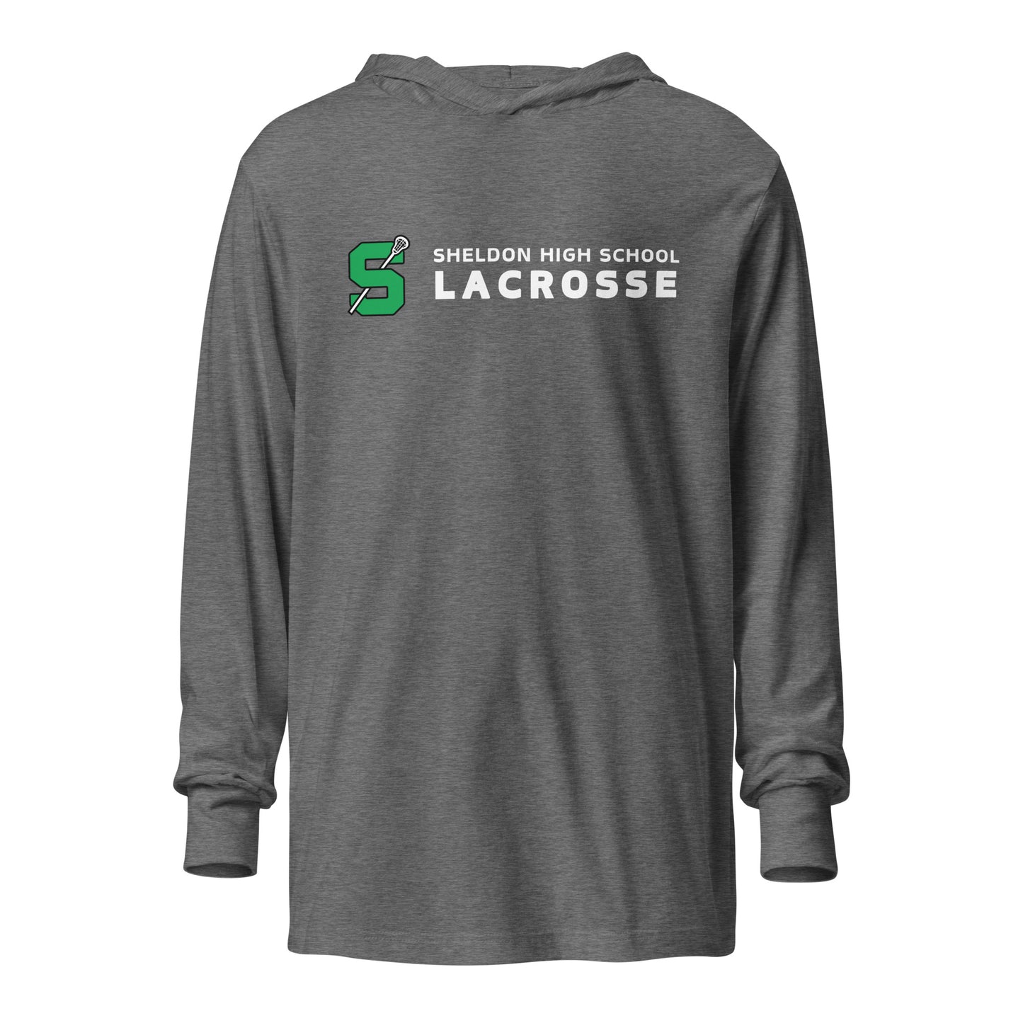 Adult Sheldon Lacrosse Bella + Canvas Hooded Long-Sleeve Tee