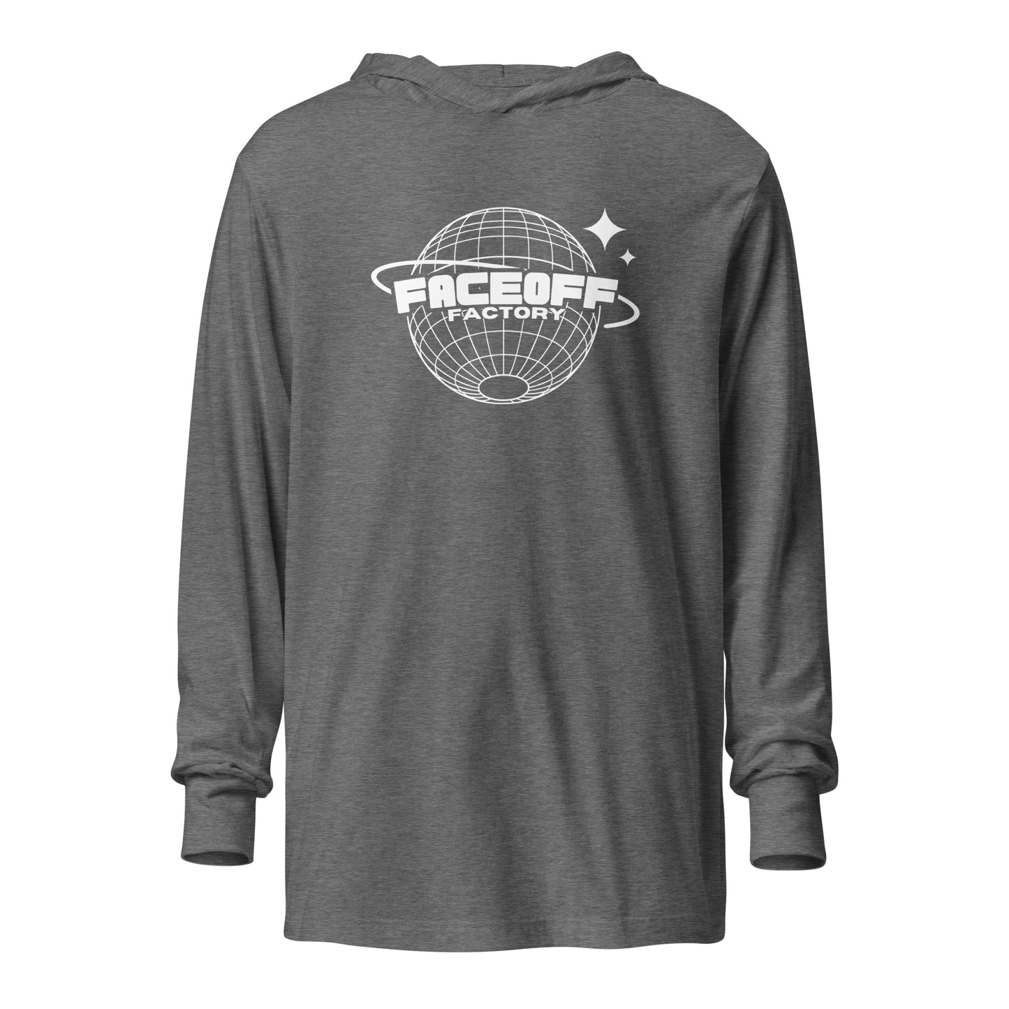 Adult Faceoff Factory Bella + Canvas Hooded Long-Sleeve Tee