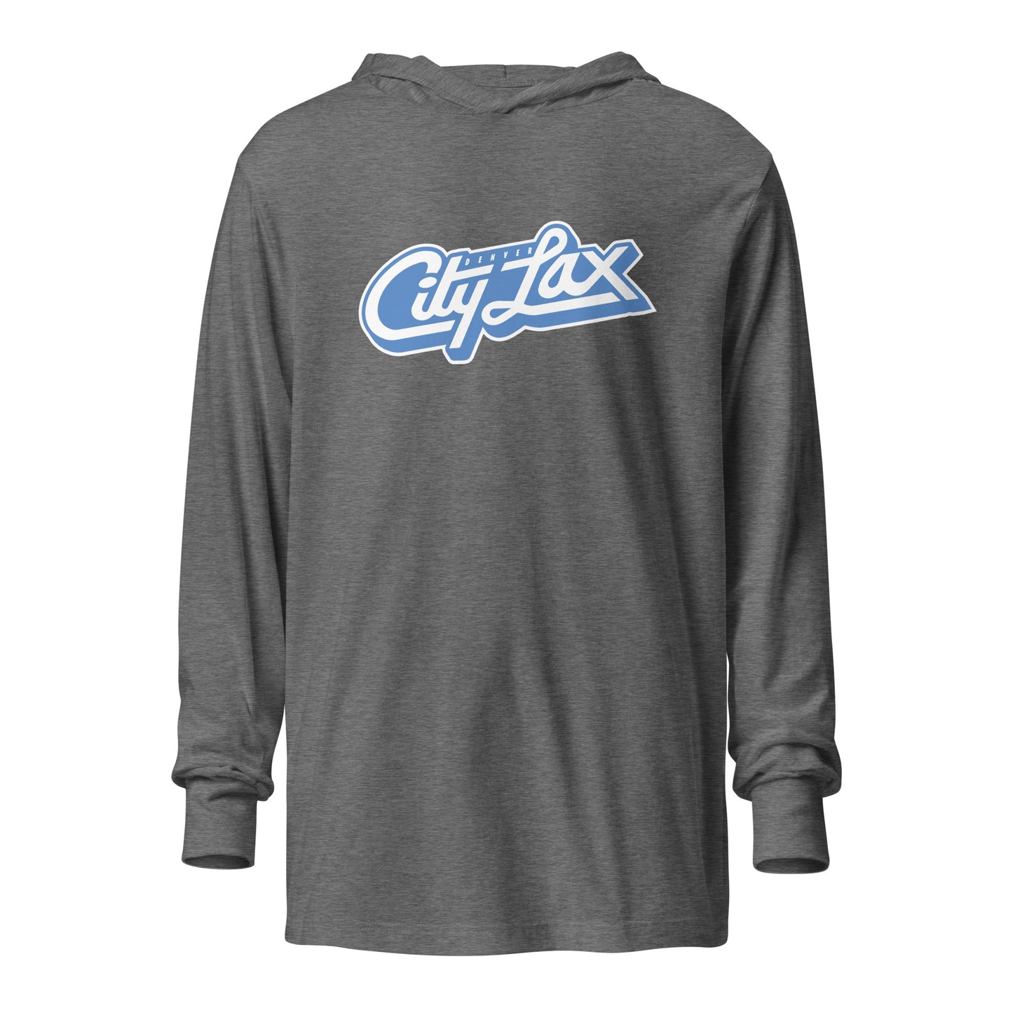 Adult Denver City Lax Bella + Canvas Hooded Long-Sleeve Tee