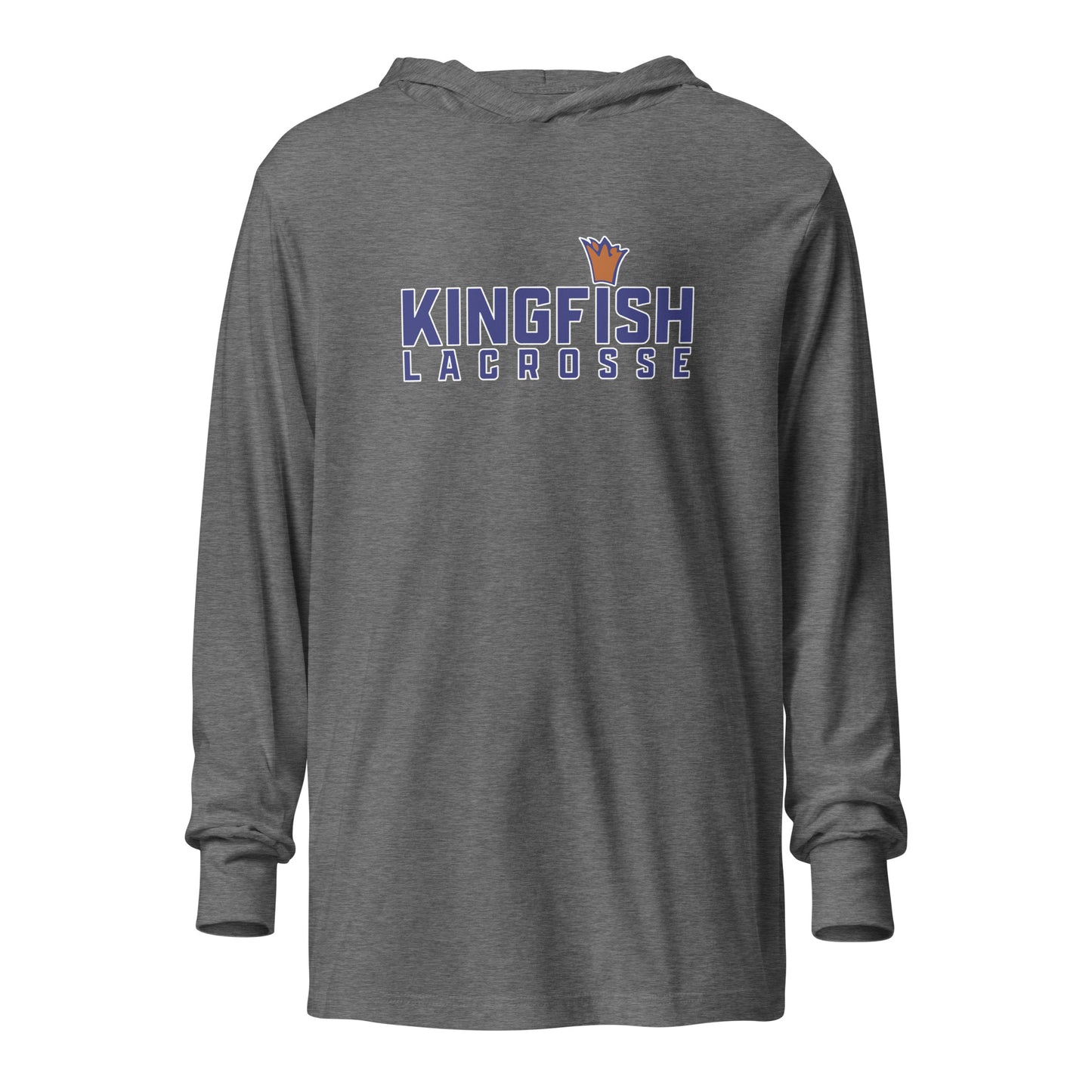 Adult Kingfish Lacrosse Bella + Canvas Hooded Long-Sleeve Tee
