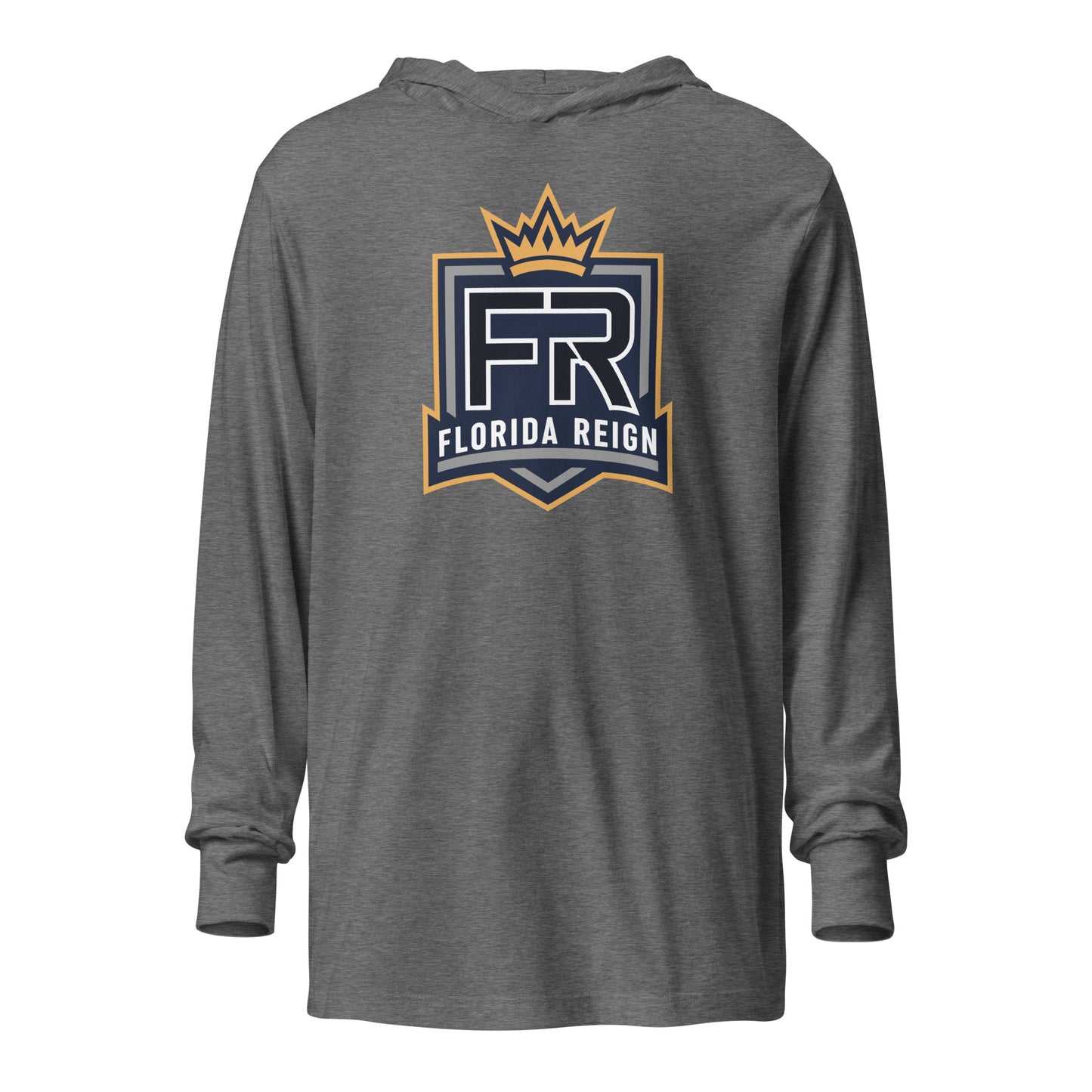 Adult Florida Reign Lacrosse Bella + Canvas Hooded Long-Sleeve Tee