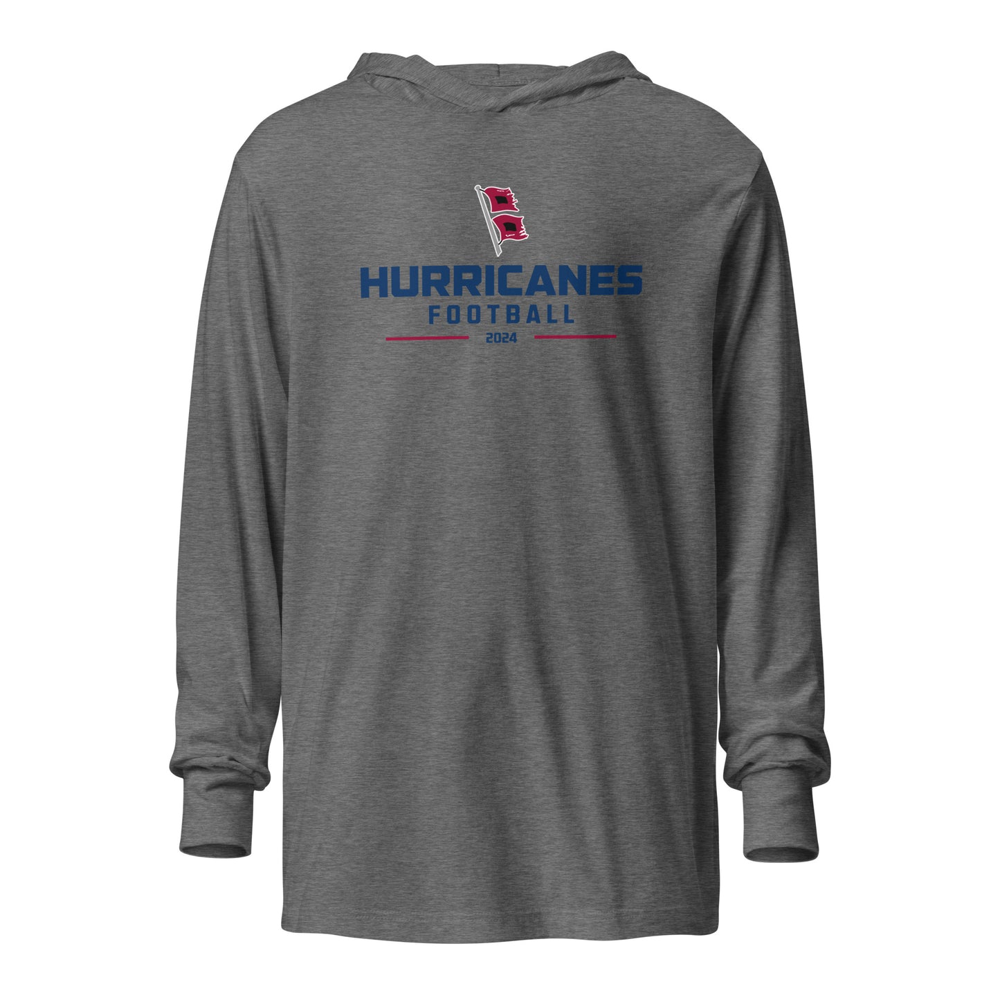 Adult Liberty Football Bella + Canvas Hooded Long Sleeve Tee