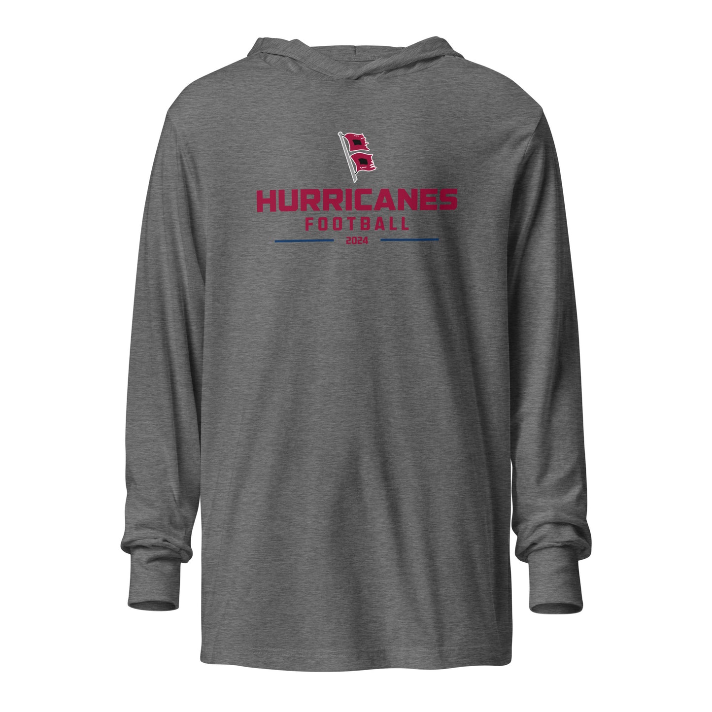 Adult Liberty Football Bella + Canvas Hooded Long Sleeve Tee